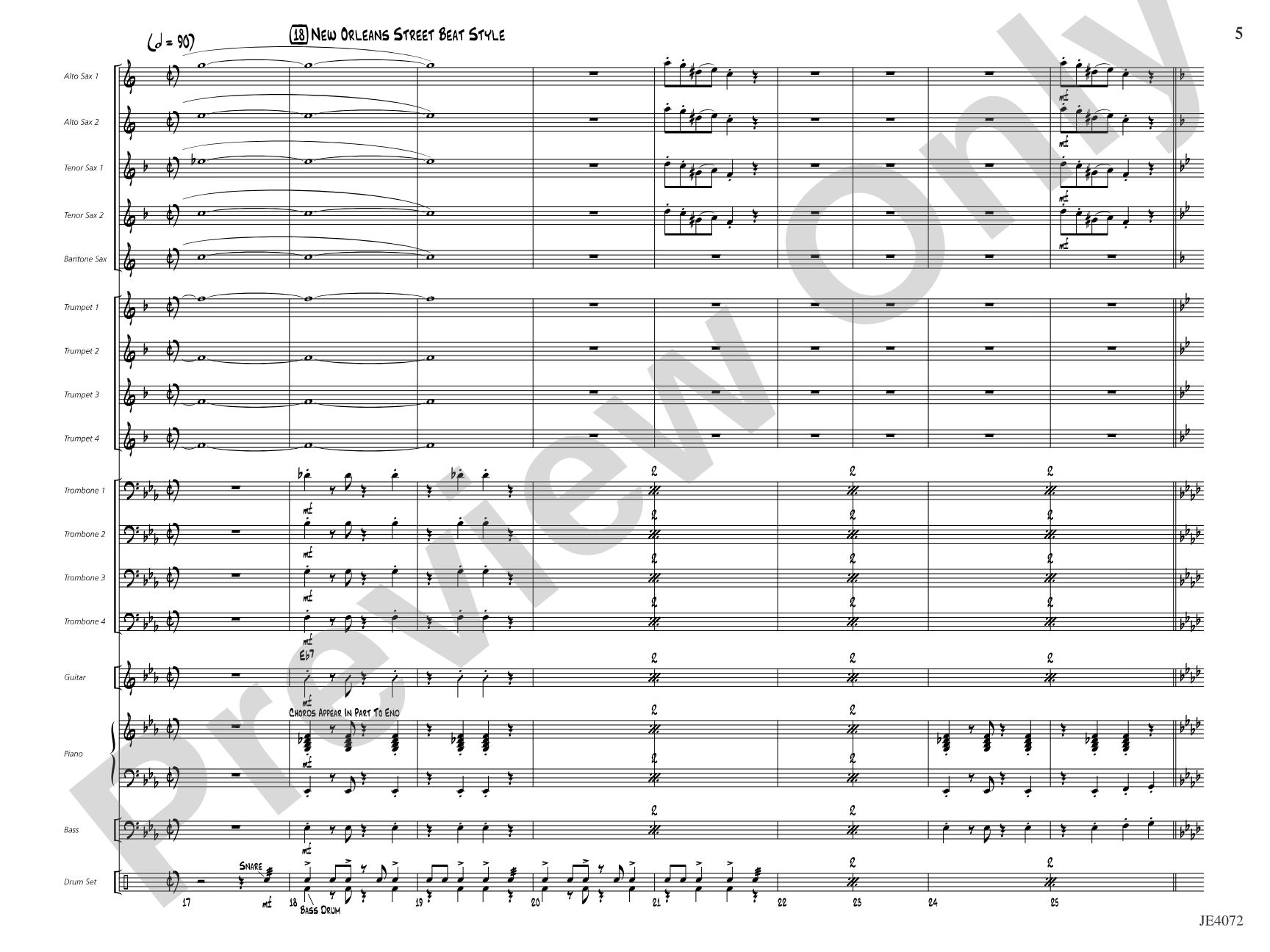 Just a Closer Walk with Thee: Jazz Ensemble Conductor Score & Parts