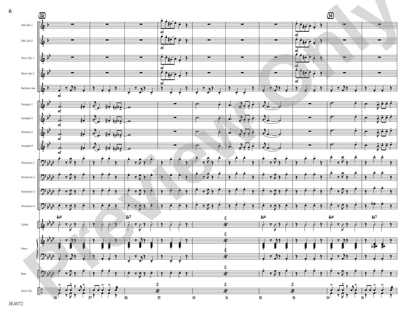 Just a Closer Walk with Thee: Jazz Ensemble Conductor Score & Parts