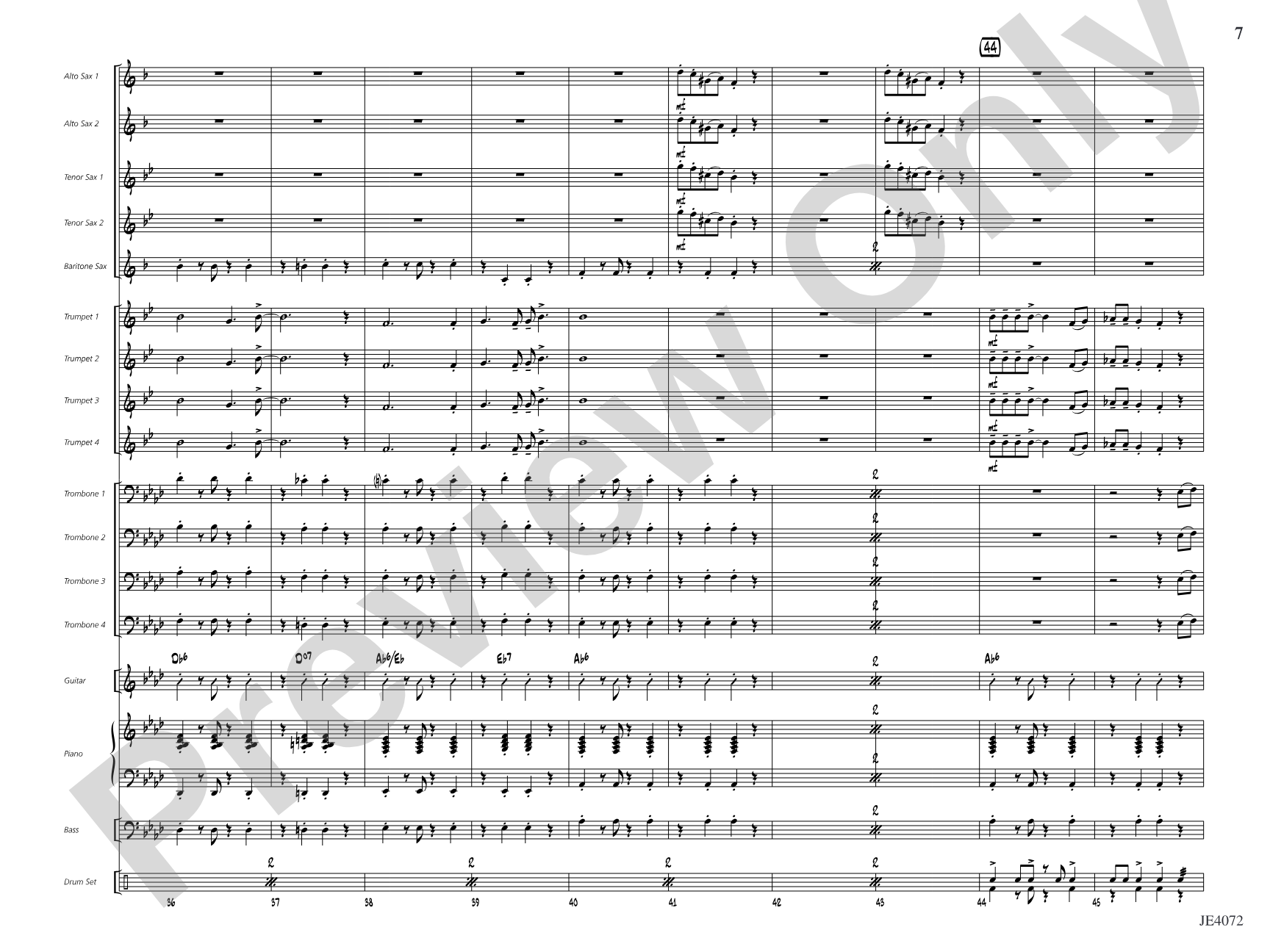 Just a Closer Walk with Thee: Jazz Ensemble Conductor Score & Parts