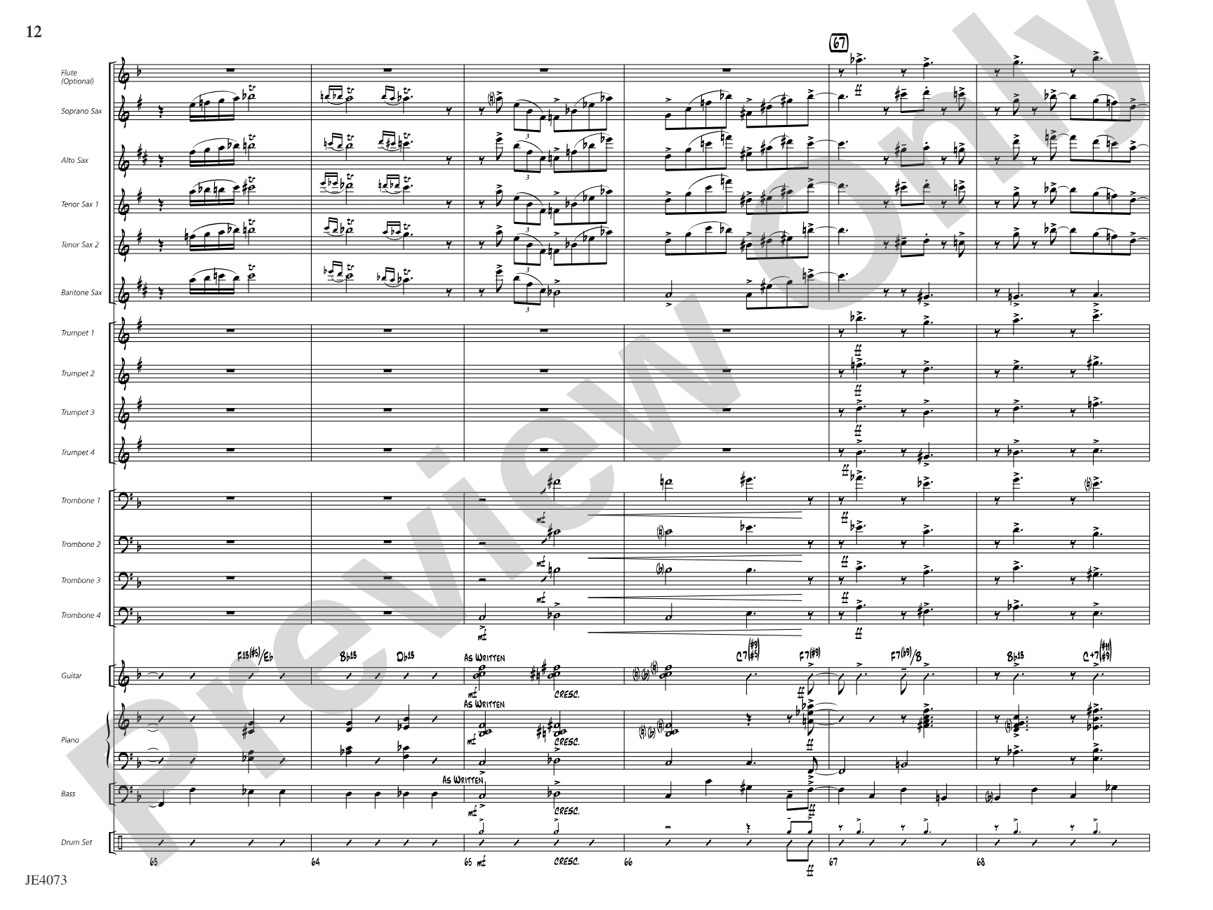 Blues for Mr. K: Jazz Ensemble Conductor Score & Parts
