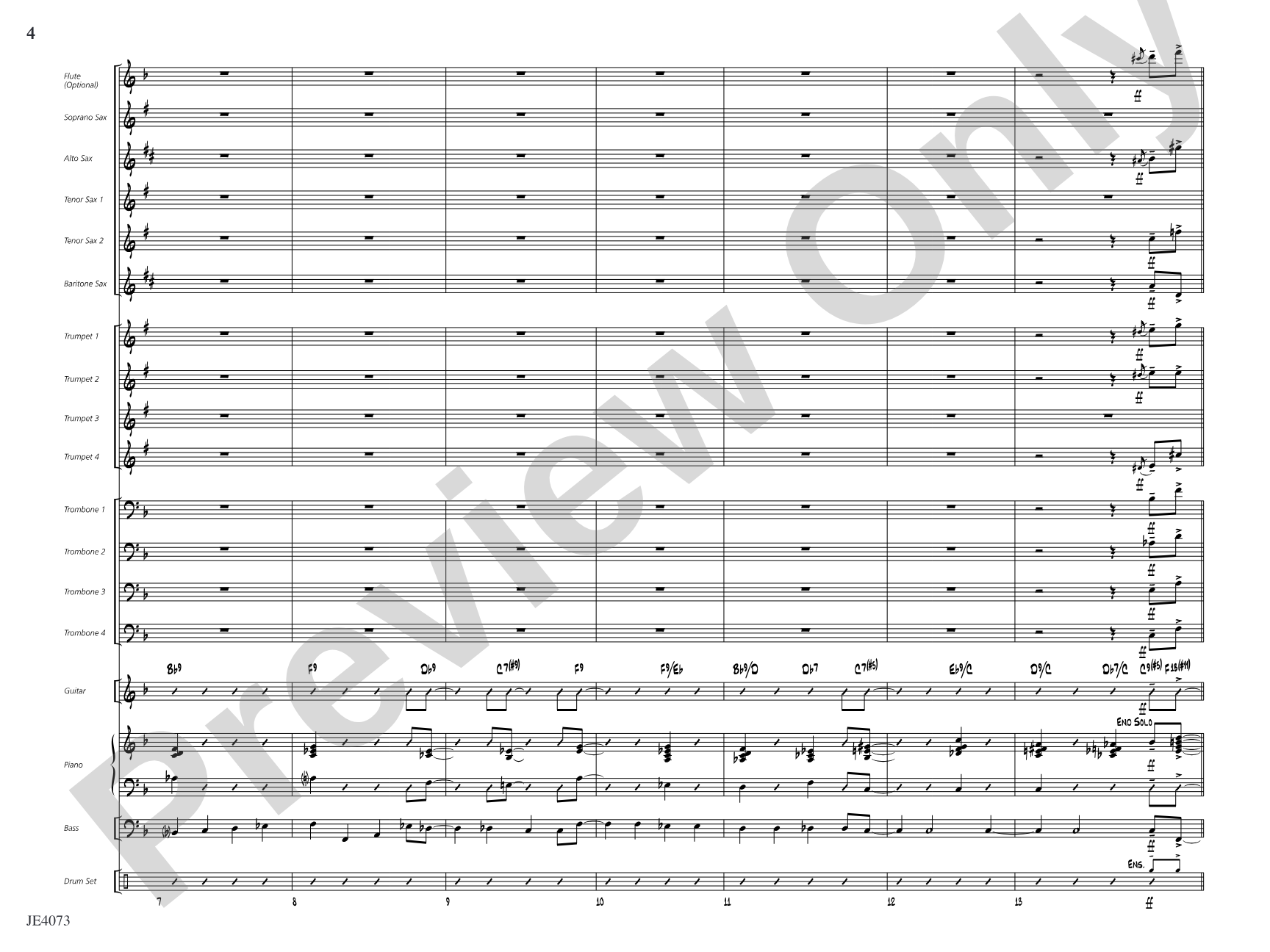 Blues for Mr. K: Jazz Ensemble Conductor Score & Parts