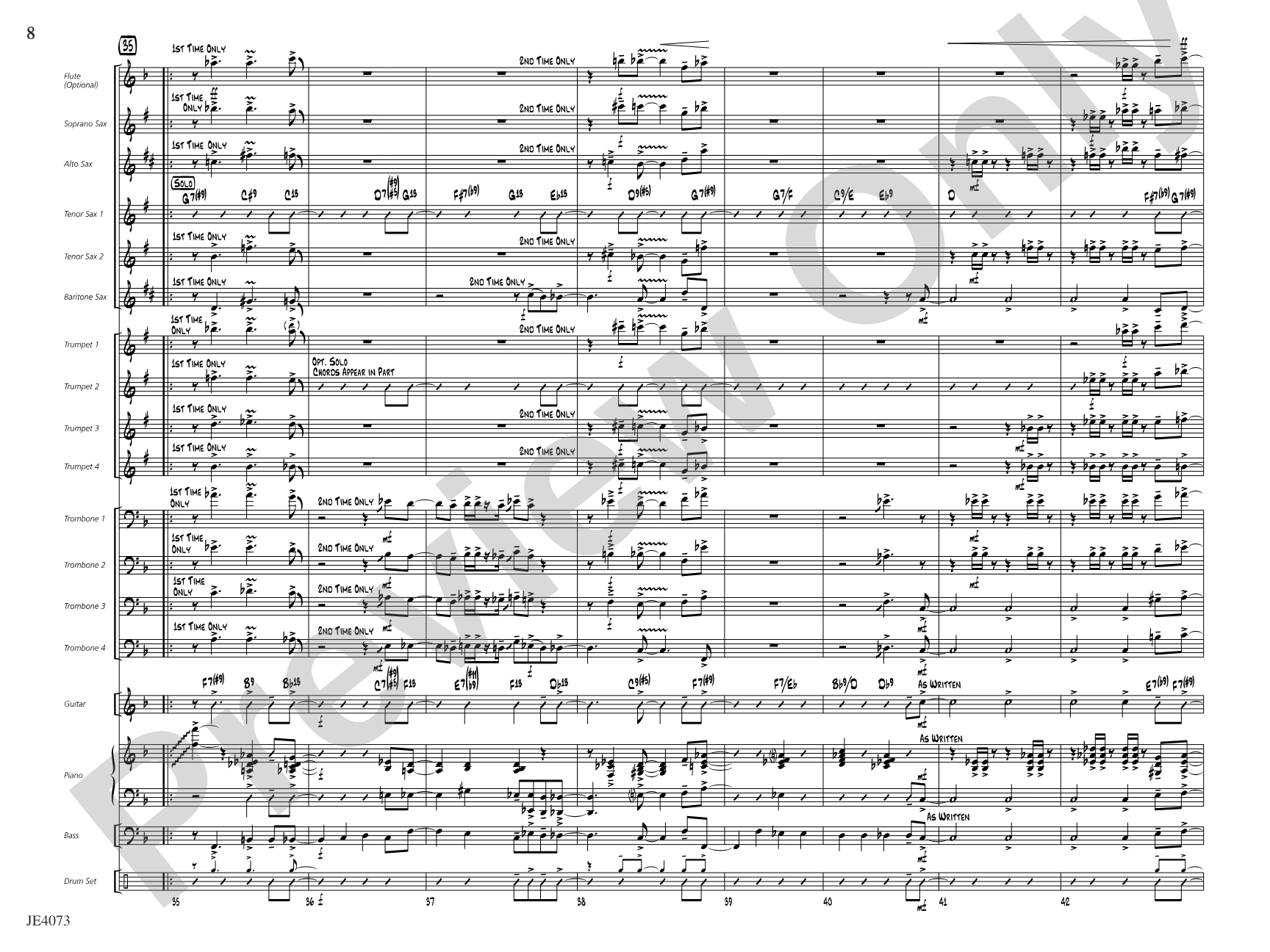 Blues for Mr. K: Jazz Ensemble Conductor Score & Parts