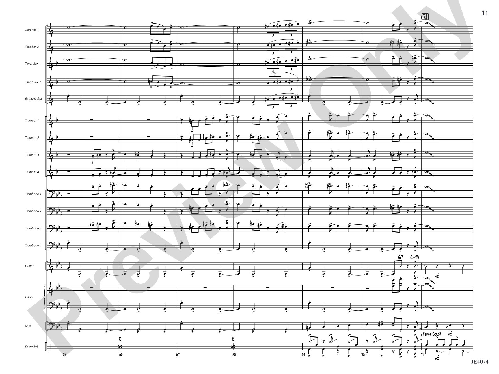 Crescent River Ramble: Jazz Ensemble Conductor Score & Parts