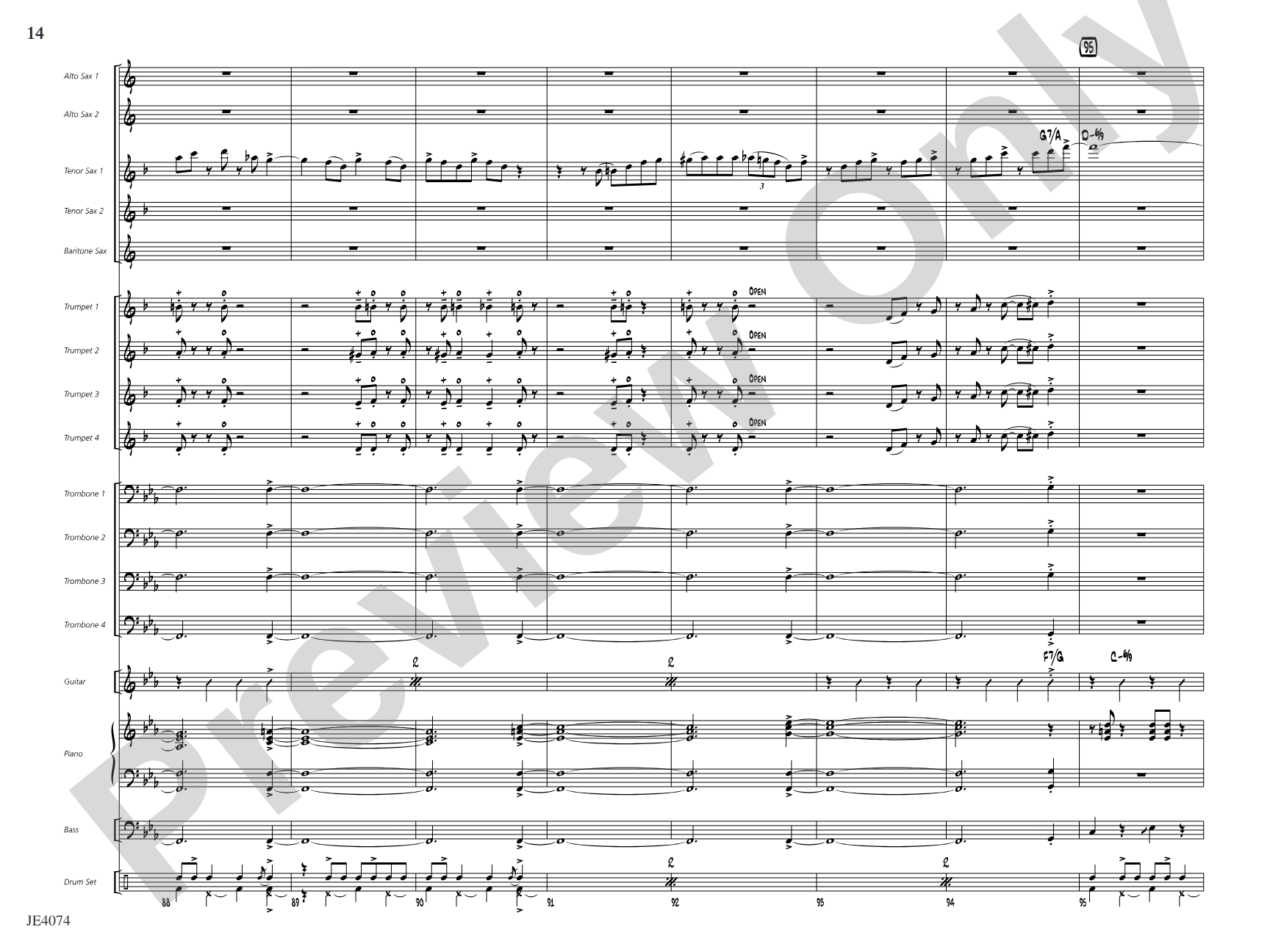 Crescent River Ramble: Jazz Ensemble Conductor Score & Parts