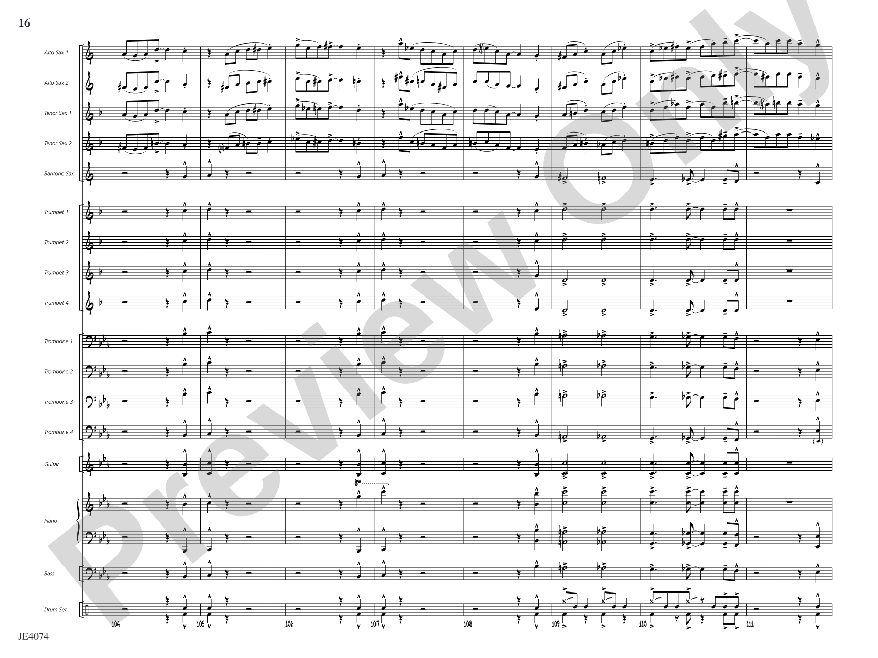 Crescent River Ramble: Jazz Ensemble Conductor Score & Parts