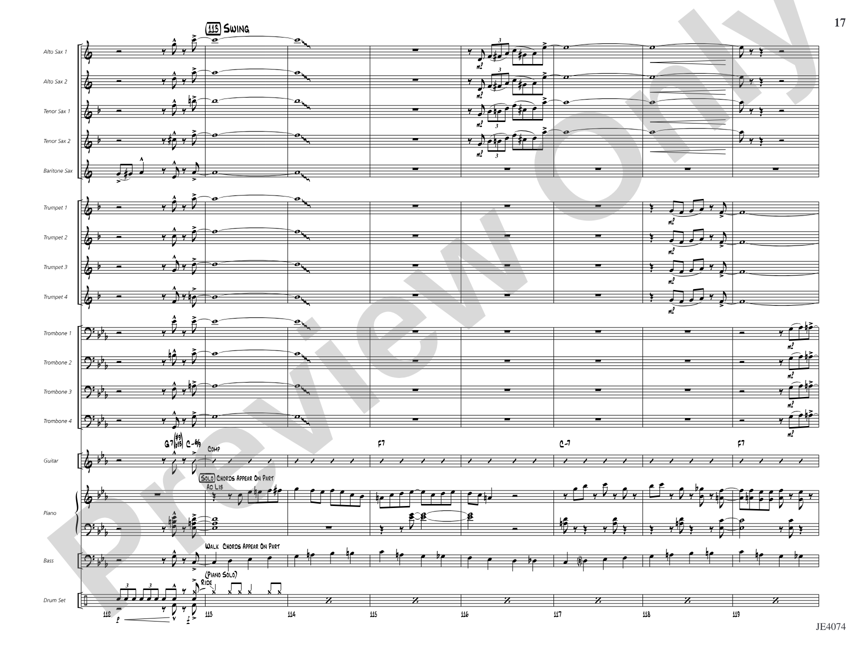 Crescent River Ramble: Jazz Ensemble Conductor Score & Parts