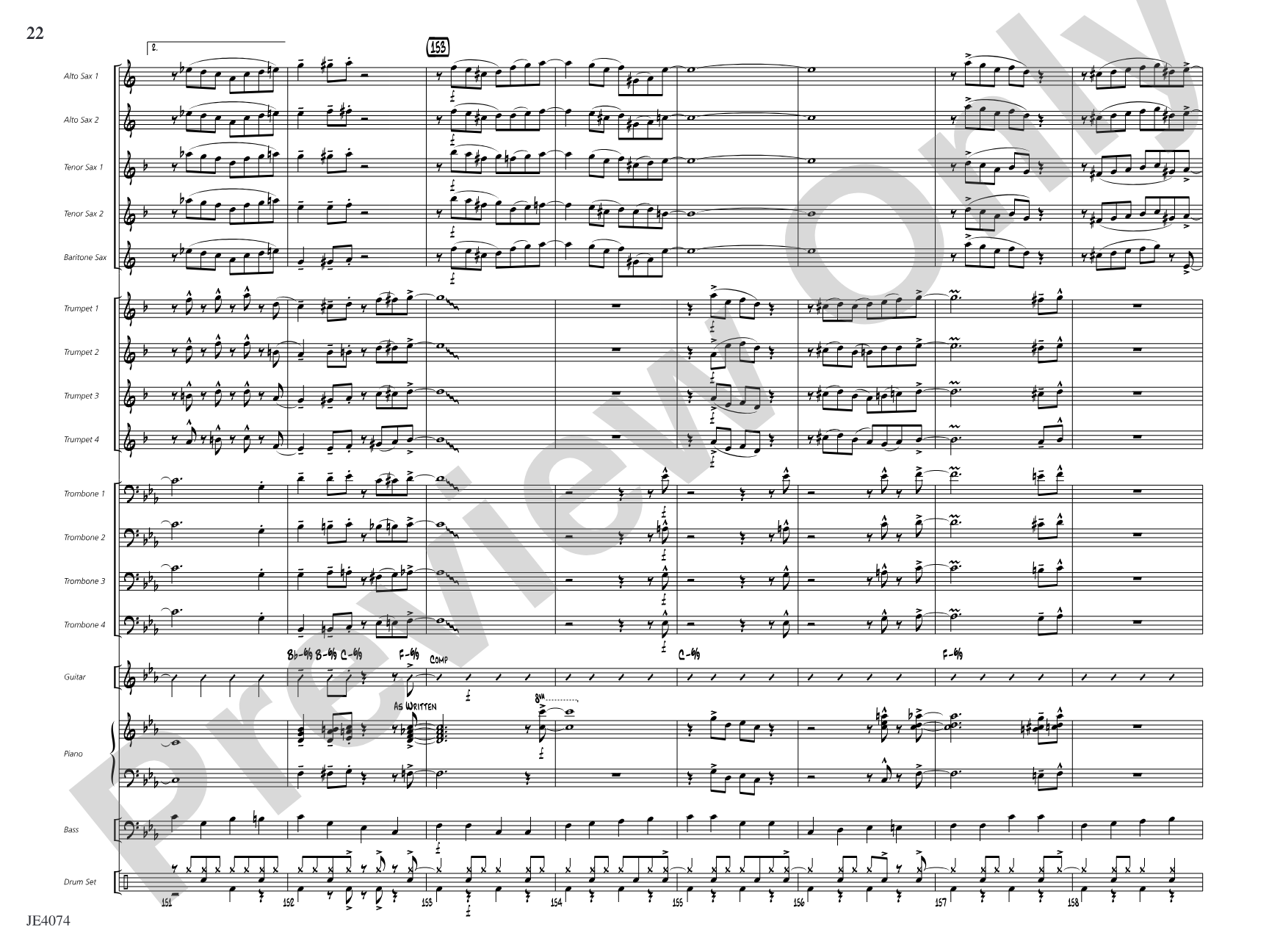 Crescent River Ramble: Jazz Ensemble Conductor Score & Parts