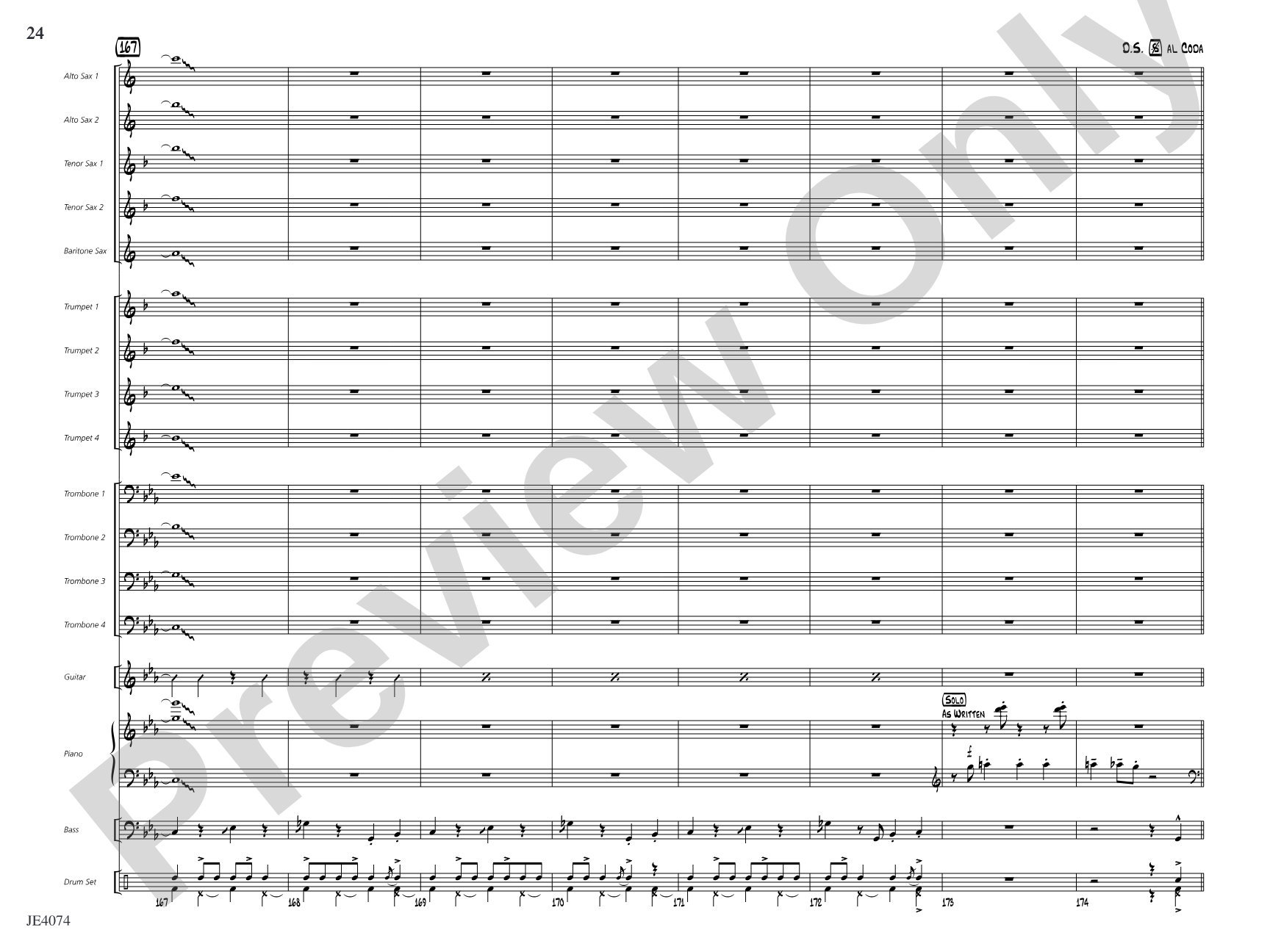 Crescent River Ramble: Jazz Ensemble Conductor Score & Parts