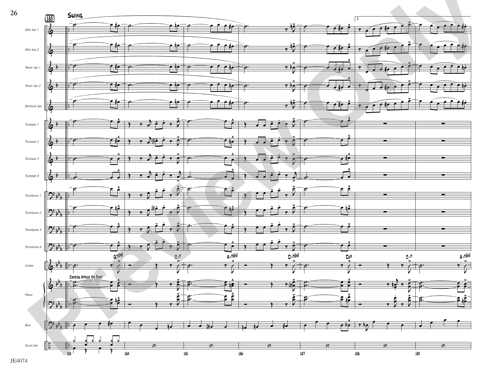 Crescent River Ramble: Jazz Ensemble Conductor Score & Parts