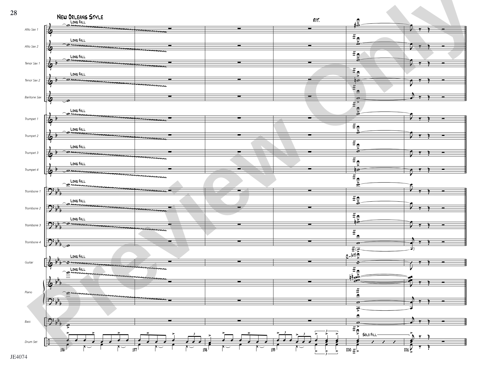 Crescent River Ramble: Jazz Ensemble Conductor Score & Parts