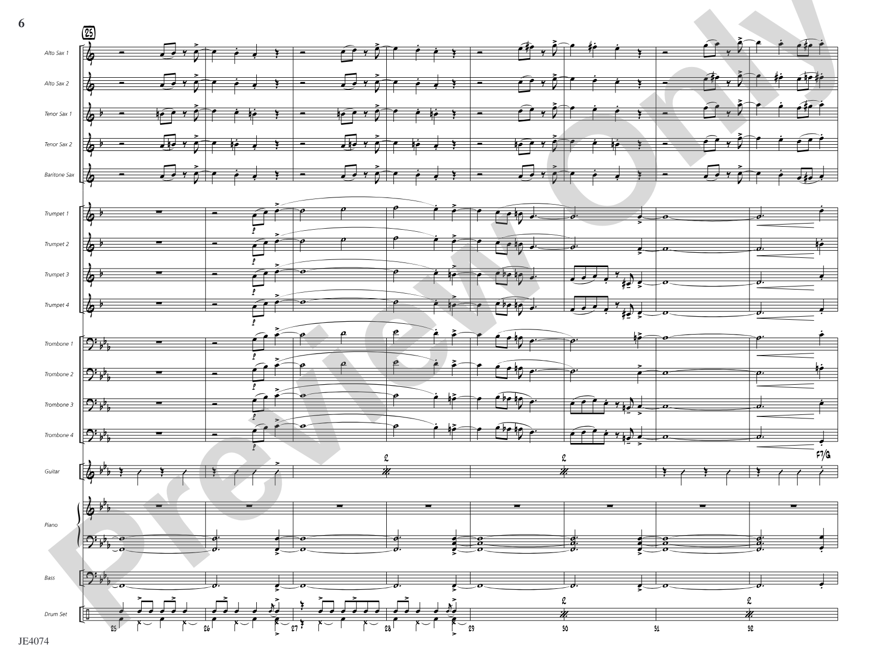 Crescent River Ramble: Jazz Ensemble Conductor Score & Parts