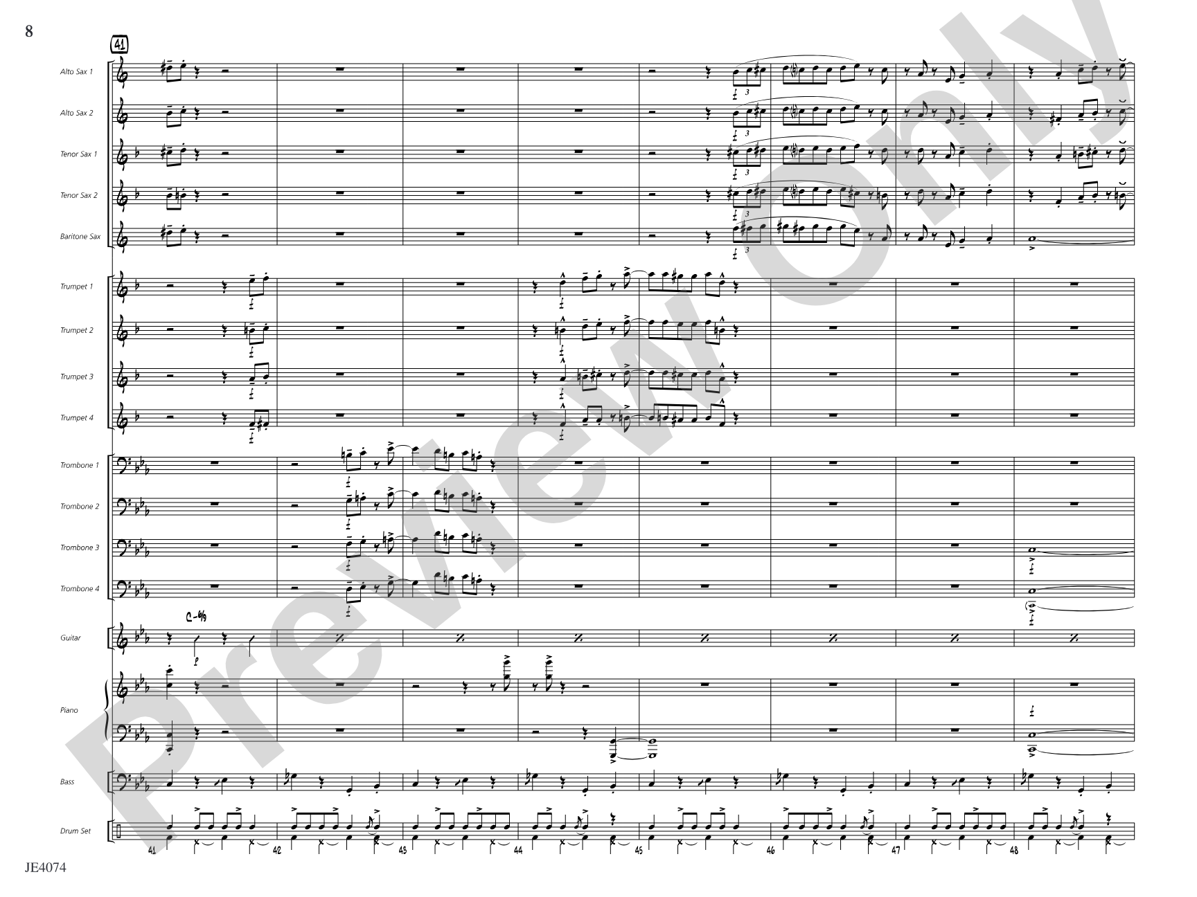 Crescent River Ramble: Jazz Ensemble Conductor Score & Parts
