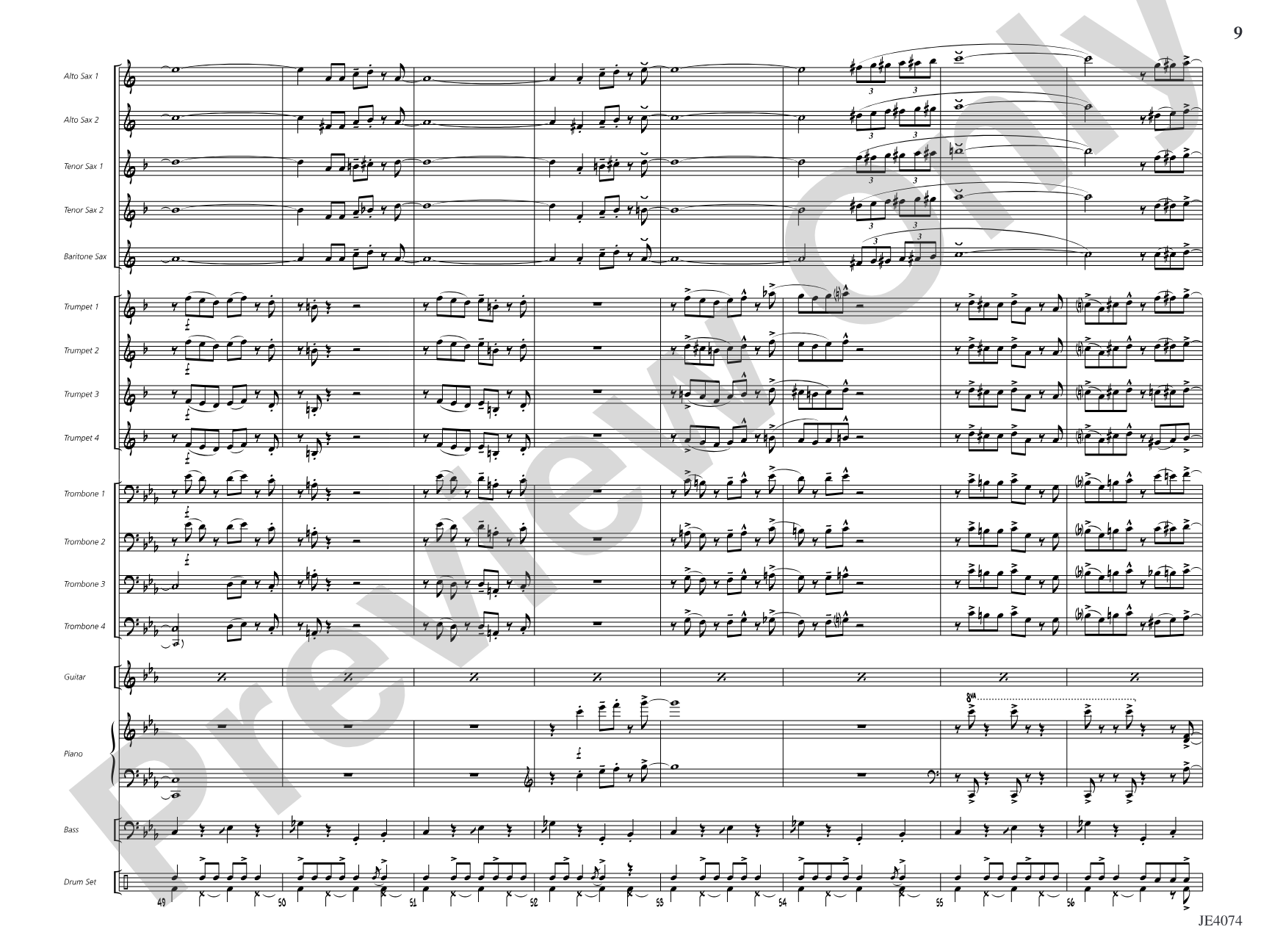 Crescent River Ramble: Jazz Ensemble Conductor Score & Parts