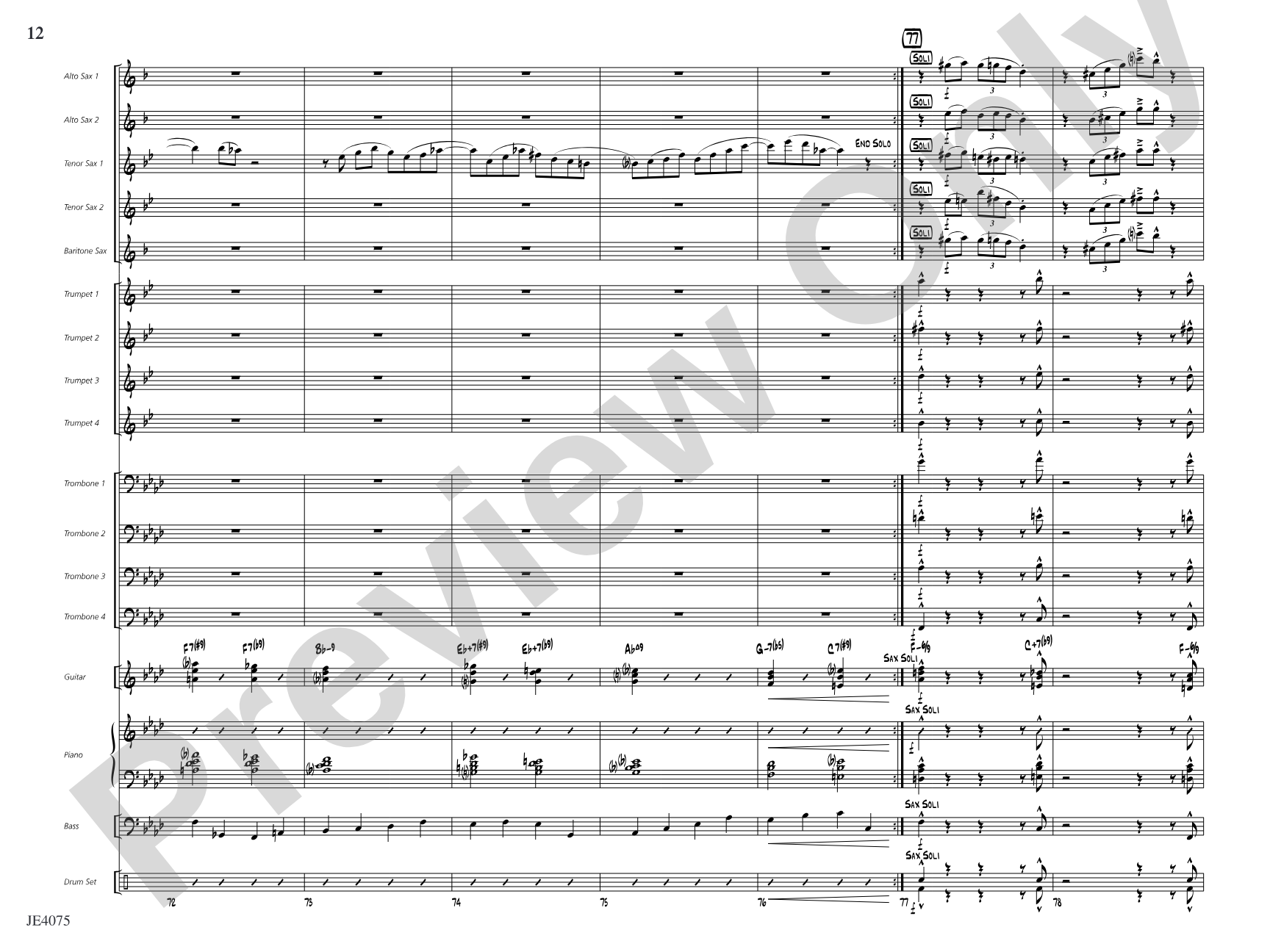 Quiscalus Quiscula: Jazz Ensemble Conductor Score & Parts