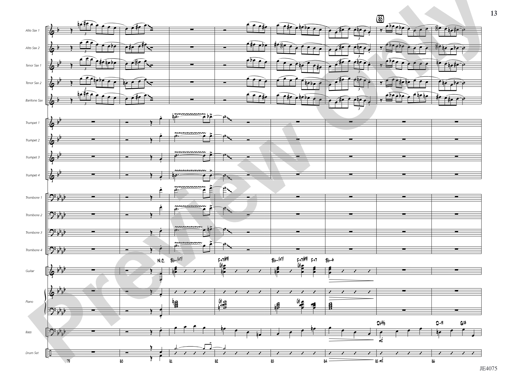 Quiscalus Quiscula: Jazz Ensemble Conductor Score & Parts