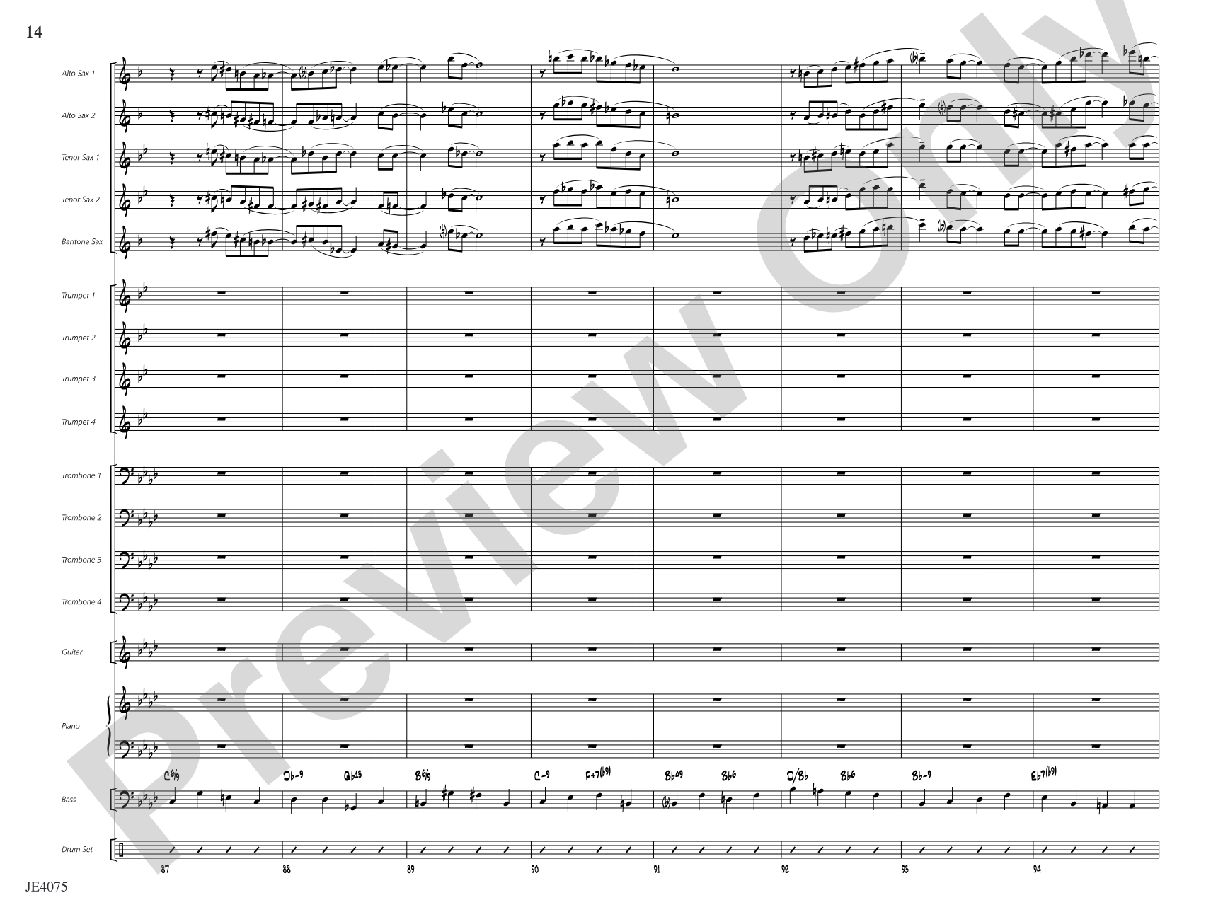 Quiscalus Quiscula: Jazz Ensemble Conductor Score & Parts