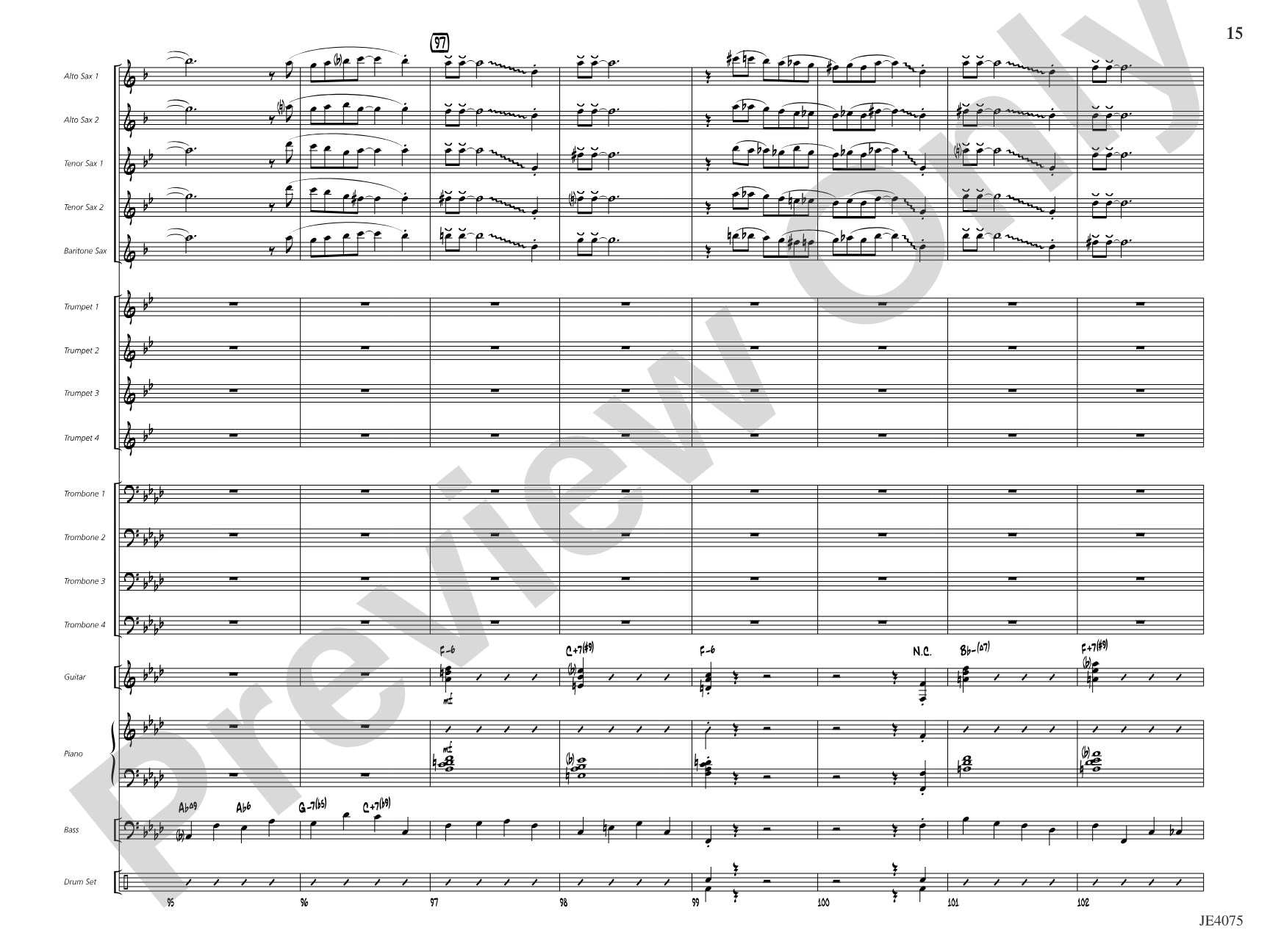 Quiscalus Quiscula: Jazz Ensemble Conductor Score & Parts