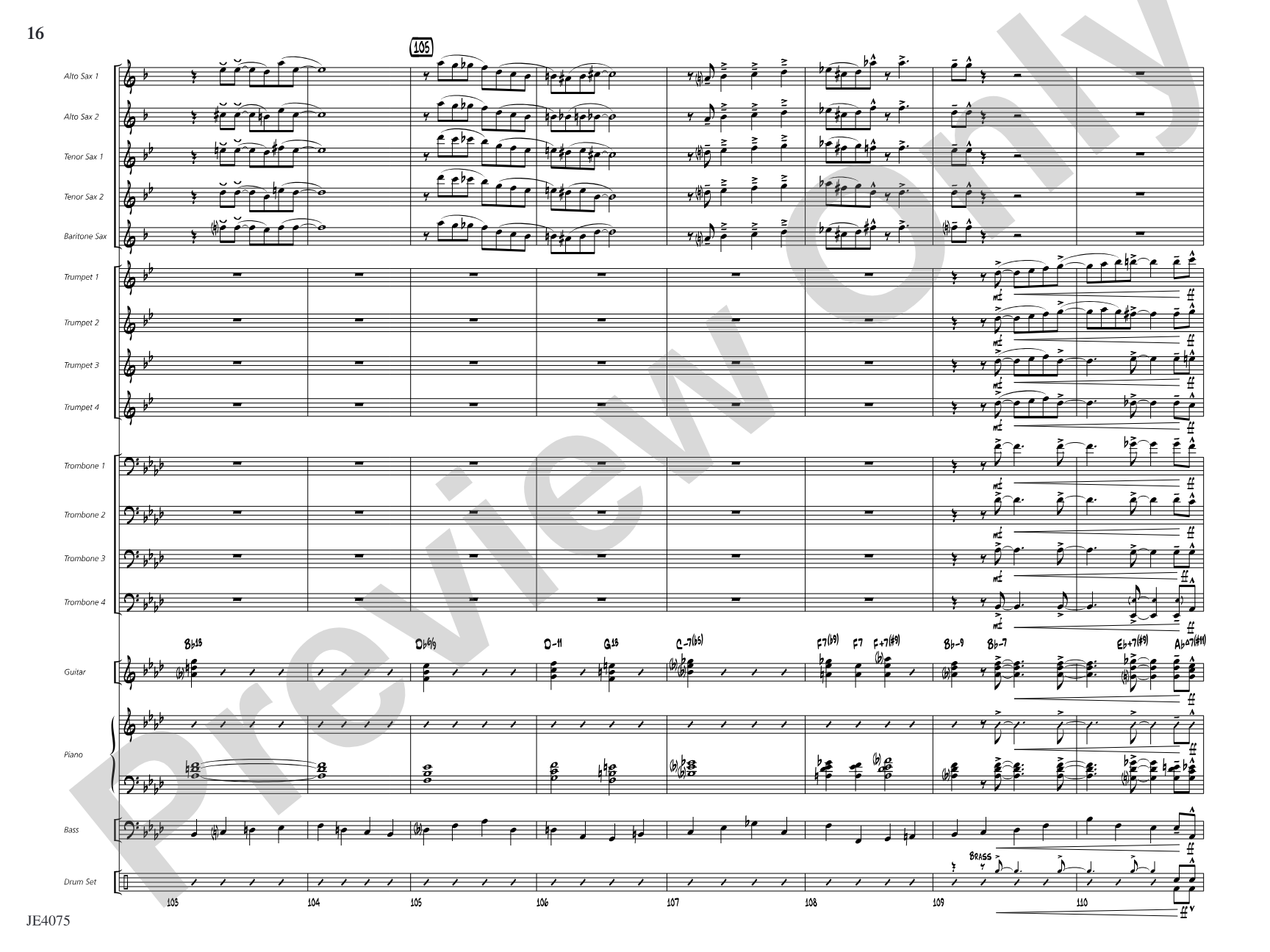 Quiscalus Quiscula: Jazz Ensemble Conductor Score & Parts