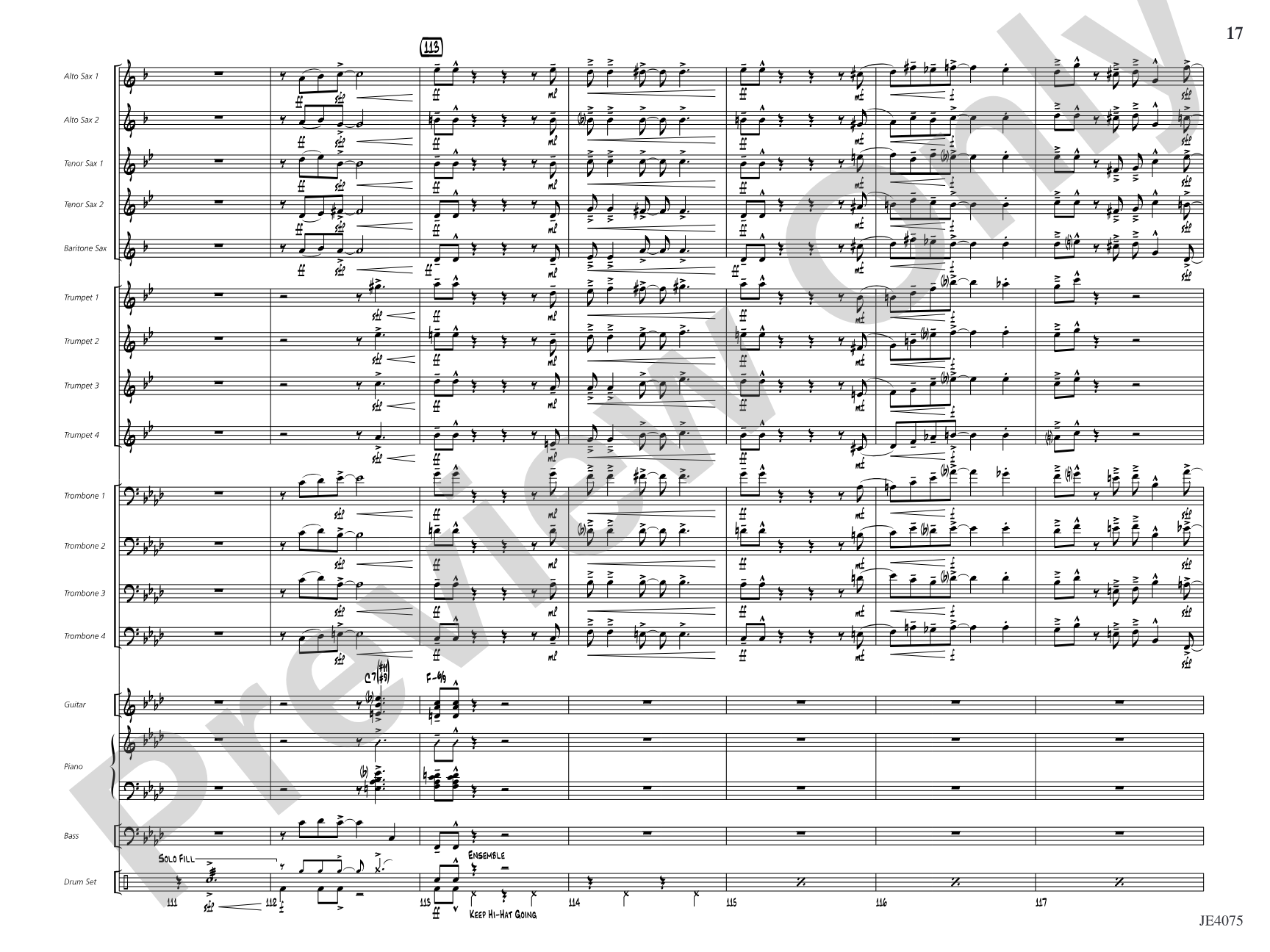 Quiscalus Quiscula: Jazz Ensemble Conductor Score & Parts
