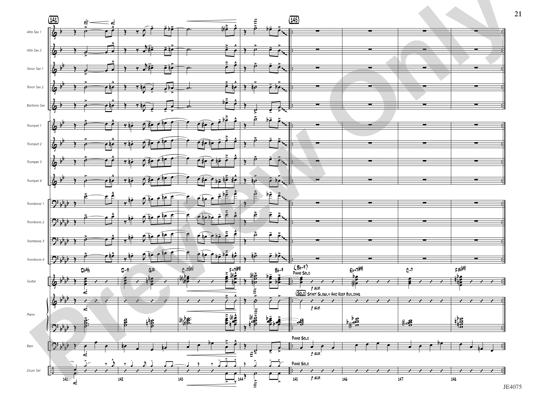 Quiscalus Quiscula: Jazz Ensemble Conductor Score & Parts