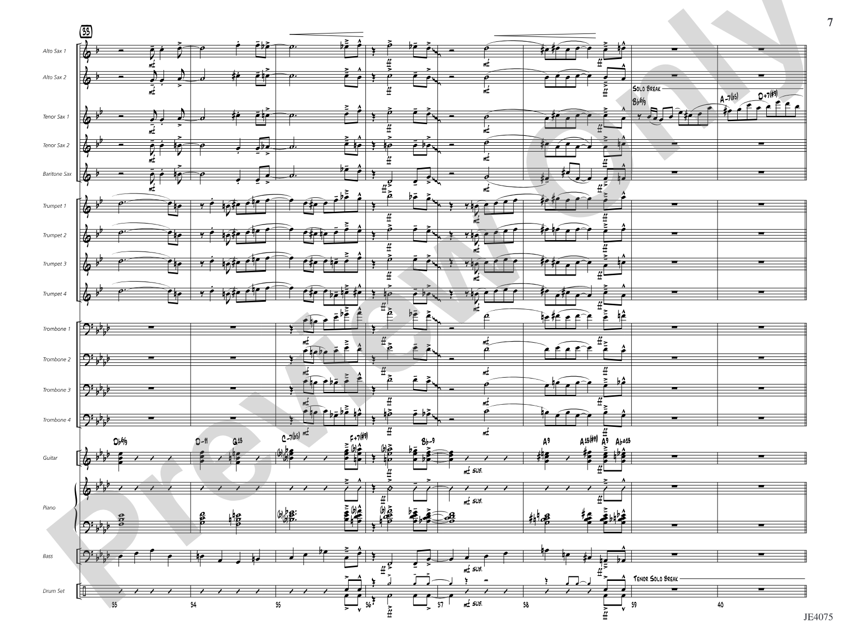 Quiscalus Quiscula: Jazz Ensemble Conductor Score & Parts