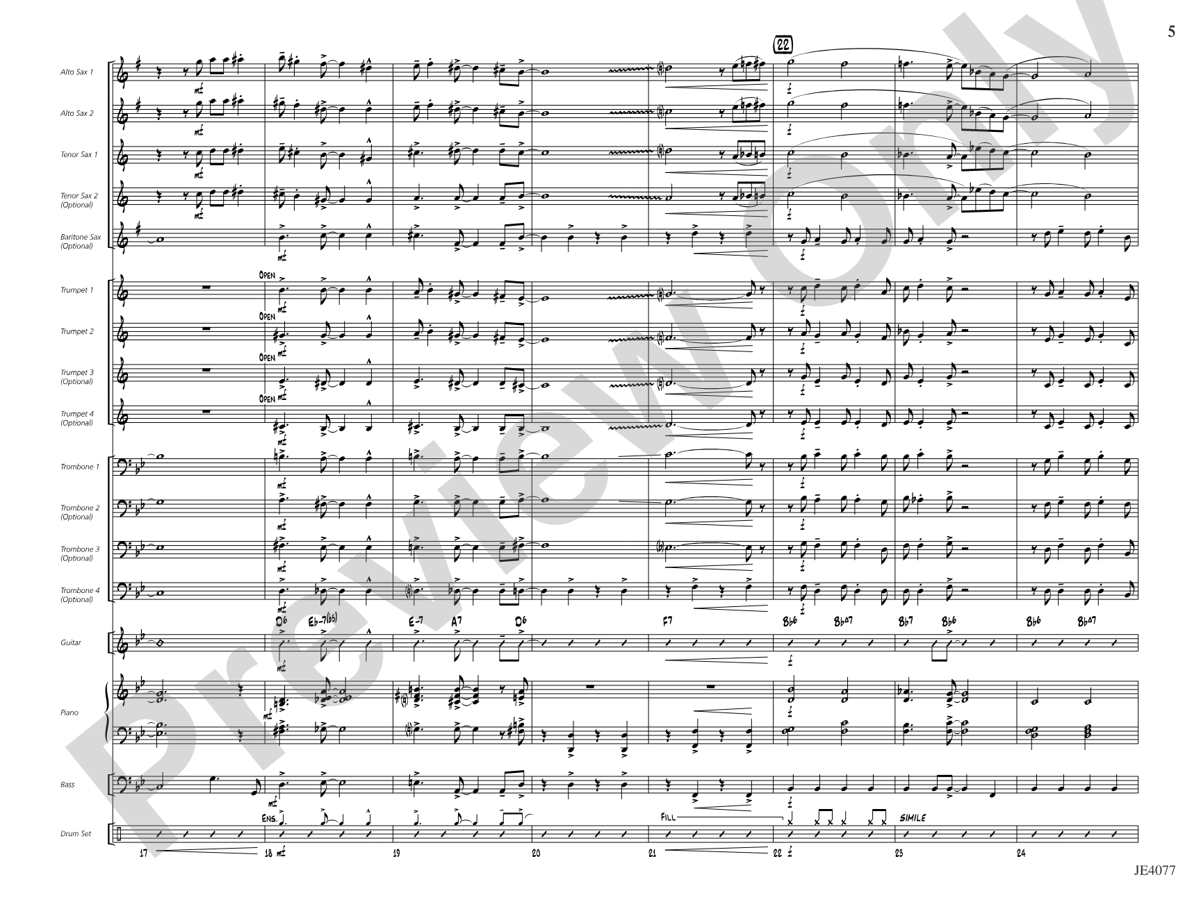 Katy-Did: Score
