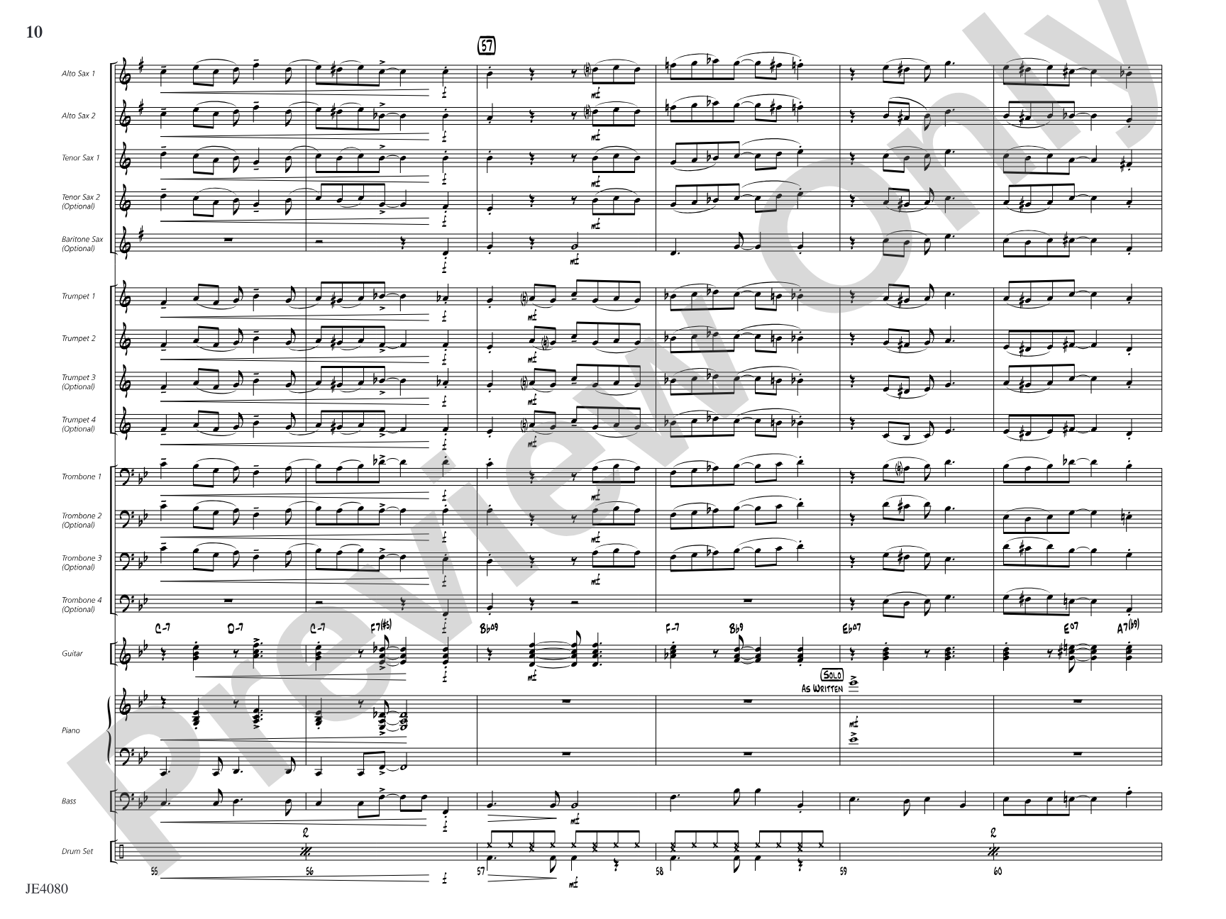Swanee River: Jazz Ensemble Conductor Score & Parts