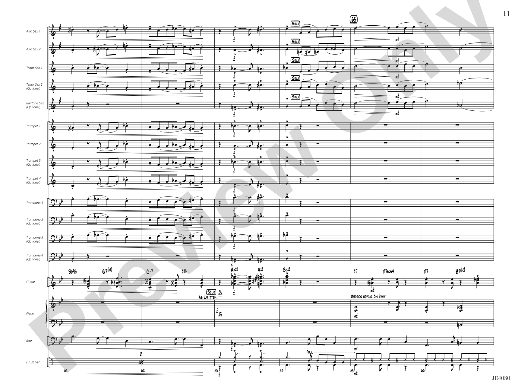 Swanee River: Jazz Ensemble Conductor Score & Parts