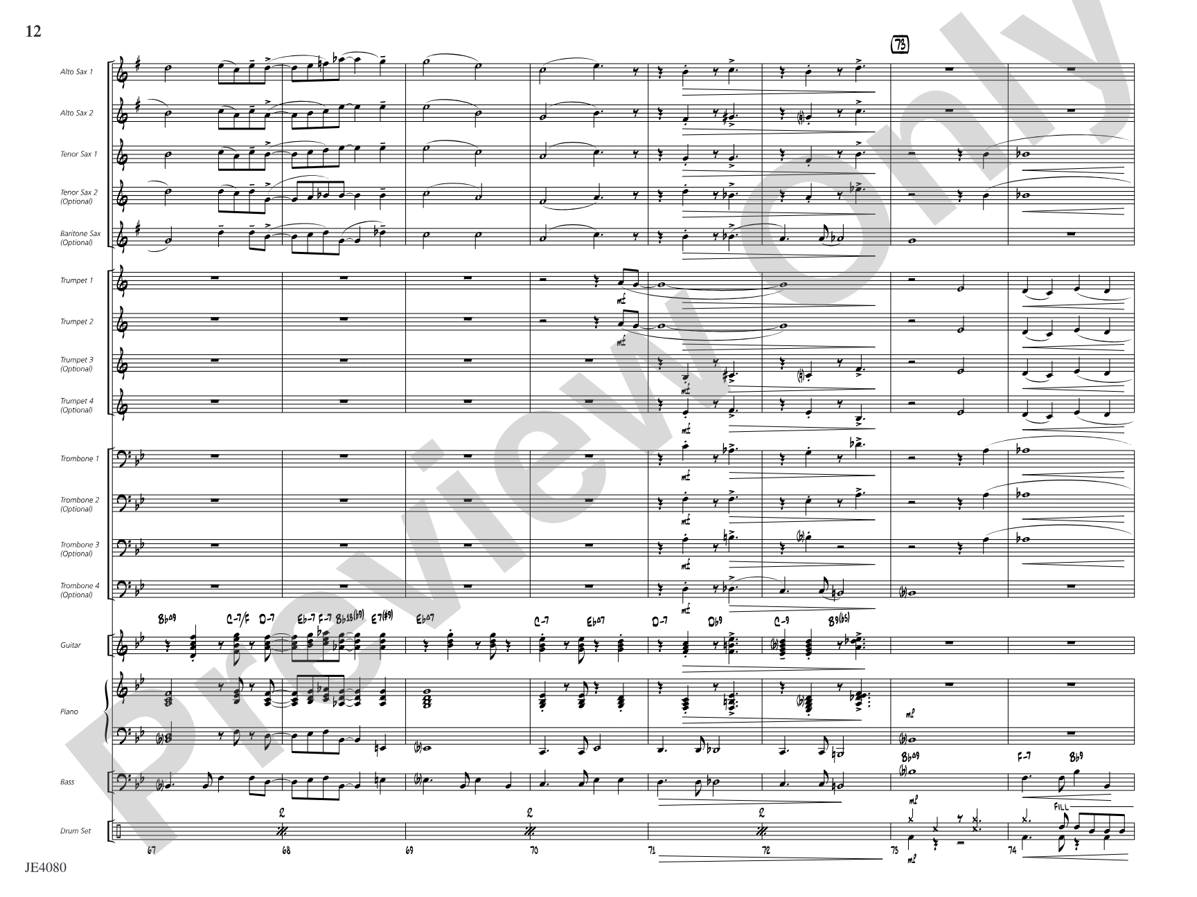 Swanee River: Jazz Ensemble Conductor Score & Parts