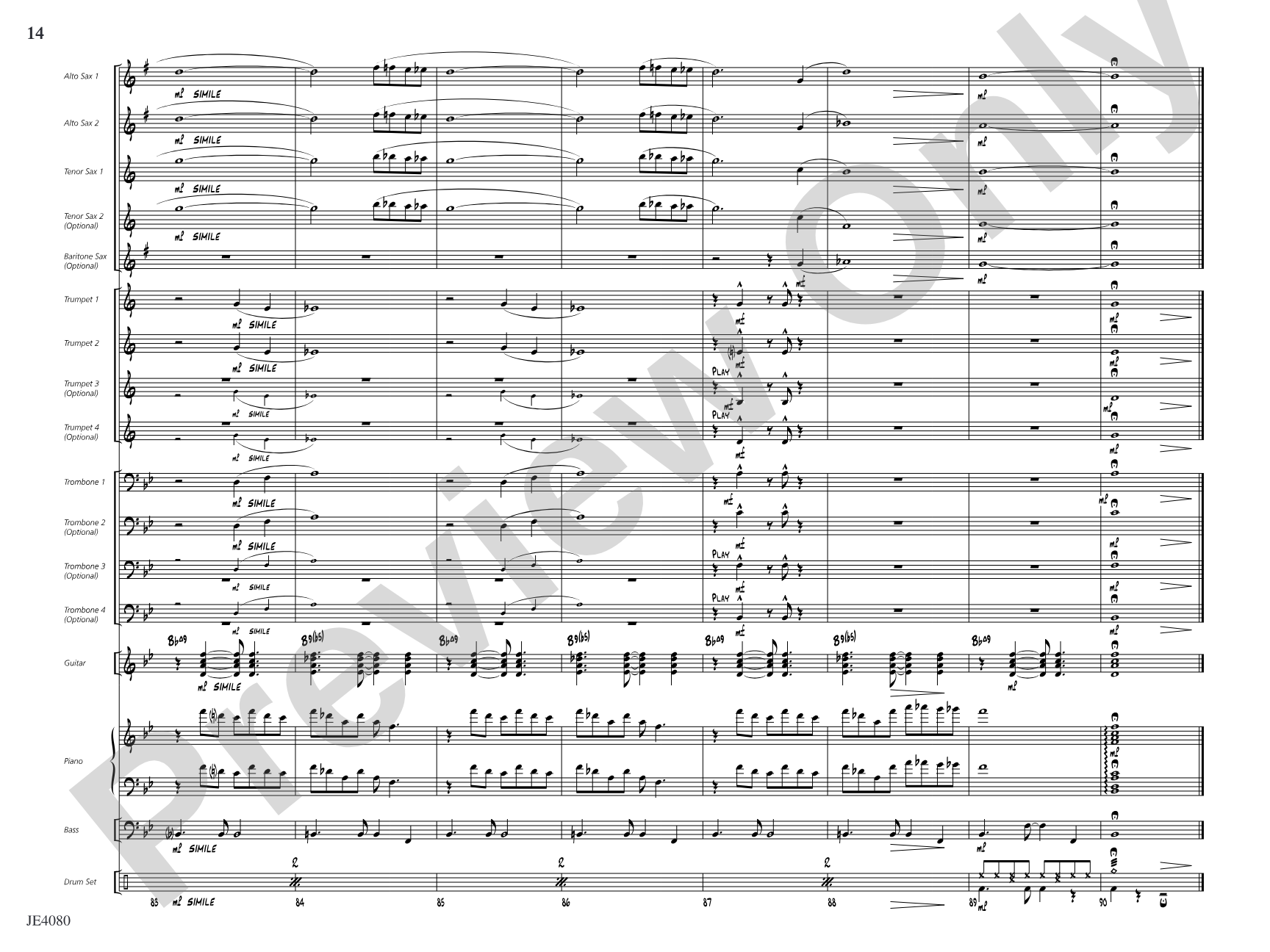 Swanee River: Jazz Ensemble Conductor Score & Parts