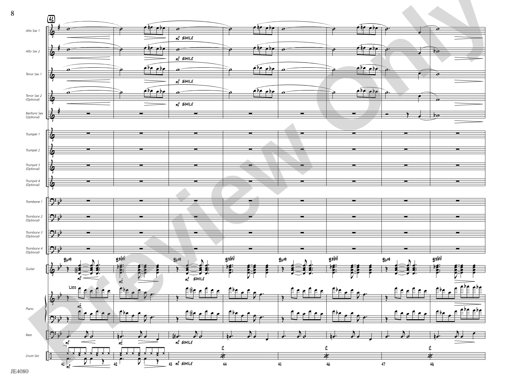 Swanee River: Jazz Ensemble Conductor Score & Parts