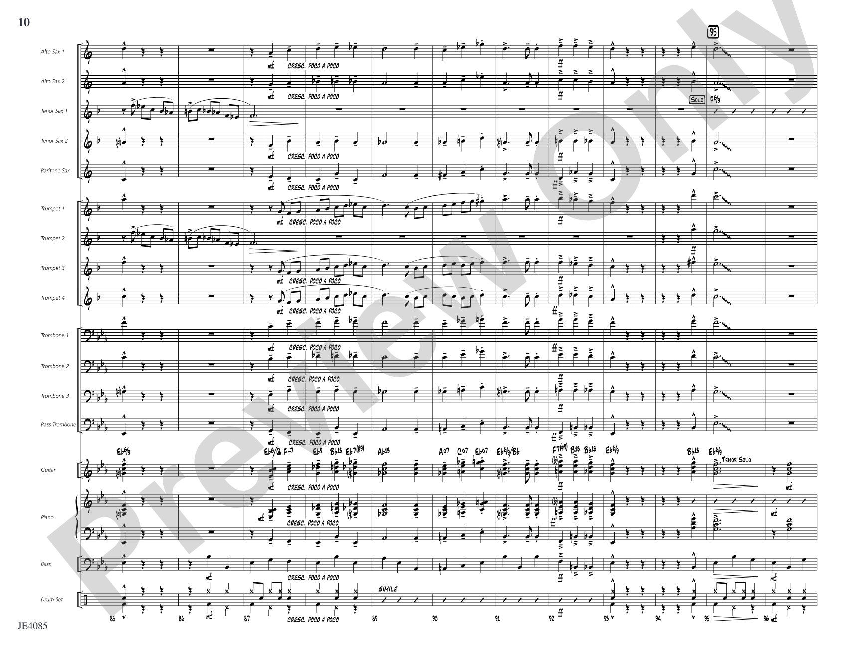Travelin' Home: Jazz Ensemble Conductor Score & Parts