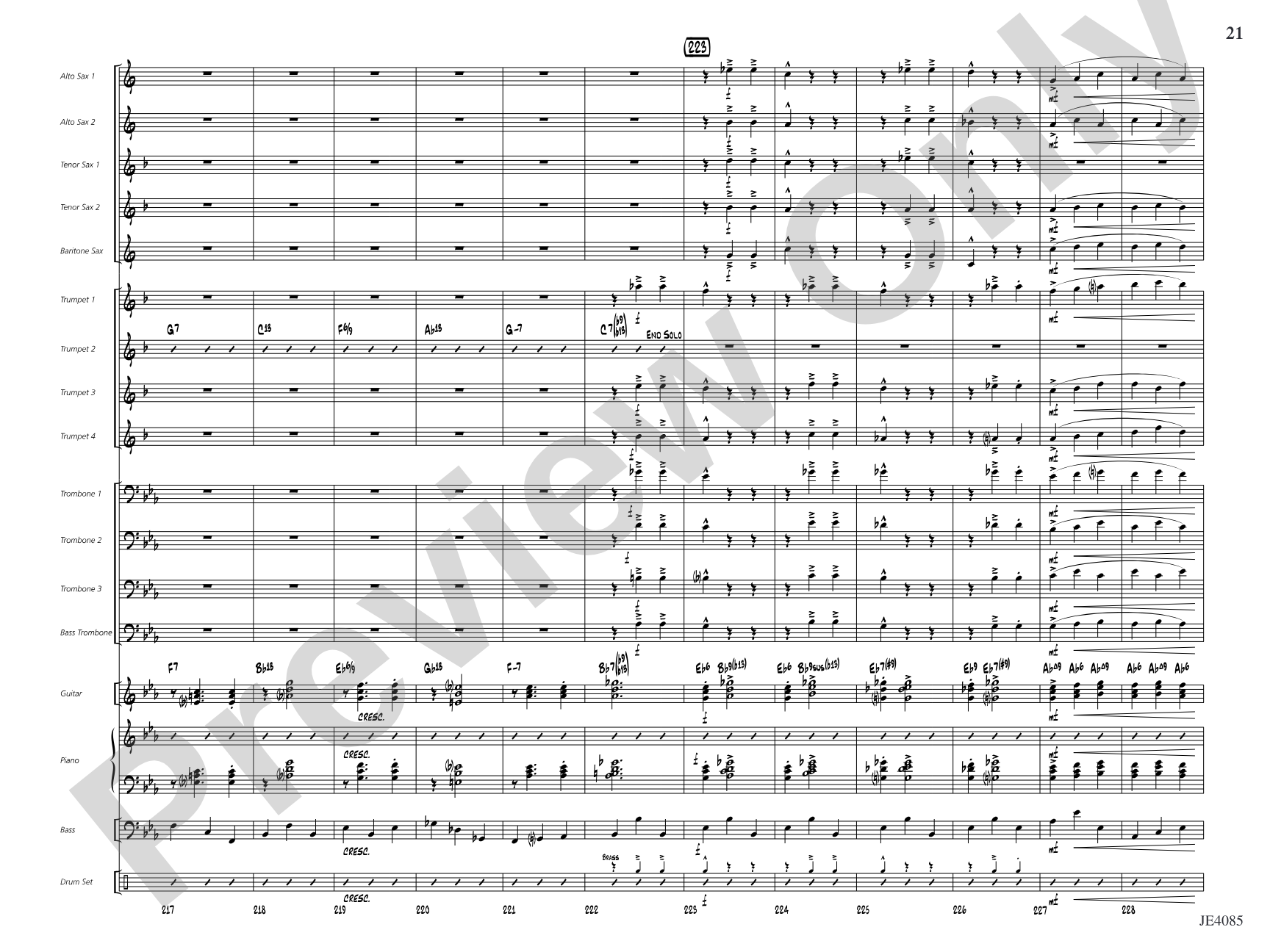 Travelin' Home: Jazz Ensemble Conductor Score & Parts