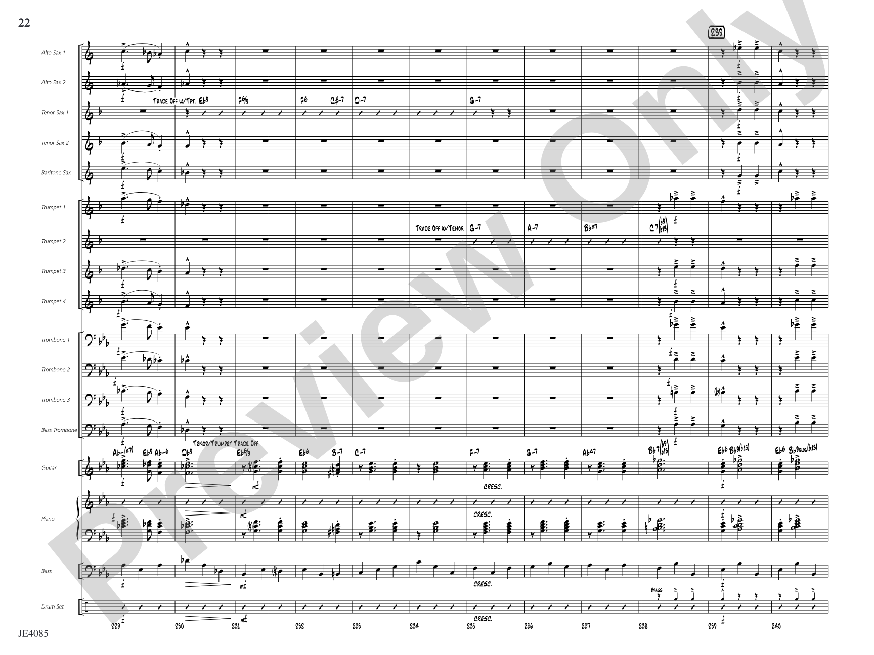 Travelin' Home: Jazz Ensemble Conductor Score & Parts