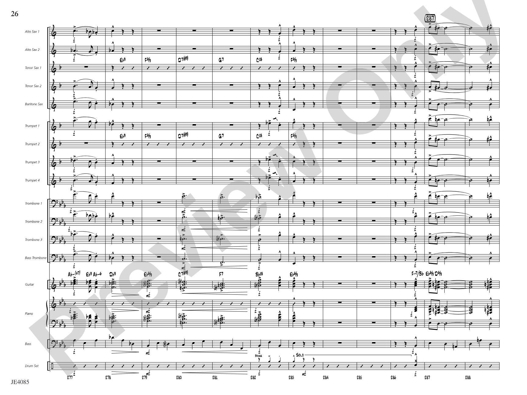 Travelin' Home: Jazz Ensemble Conductor Score & Parts
