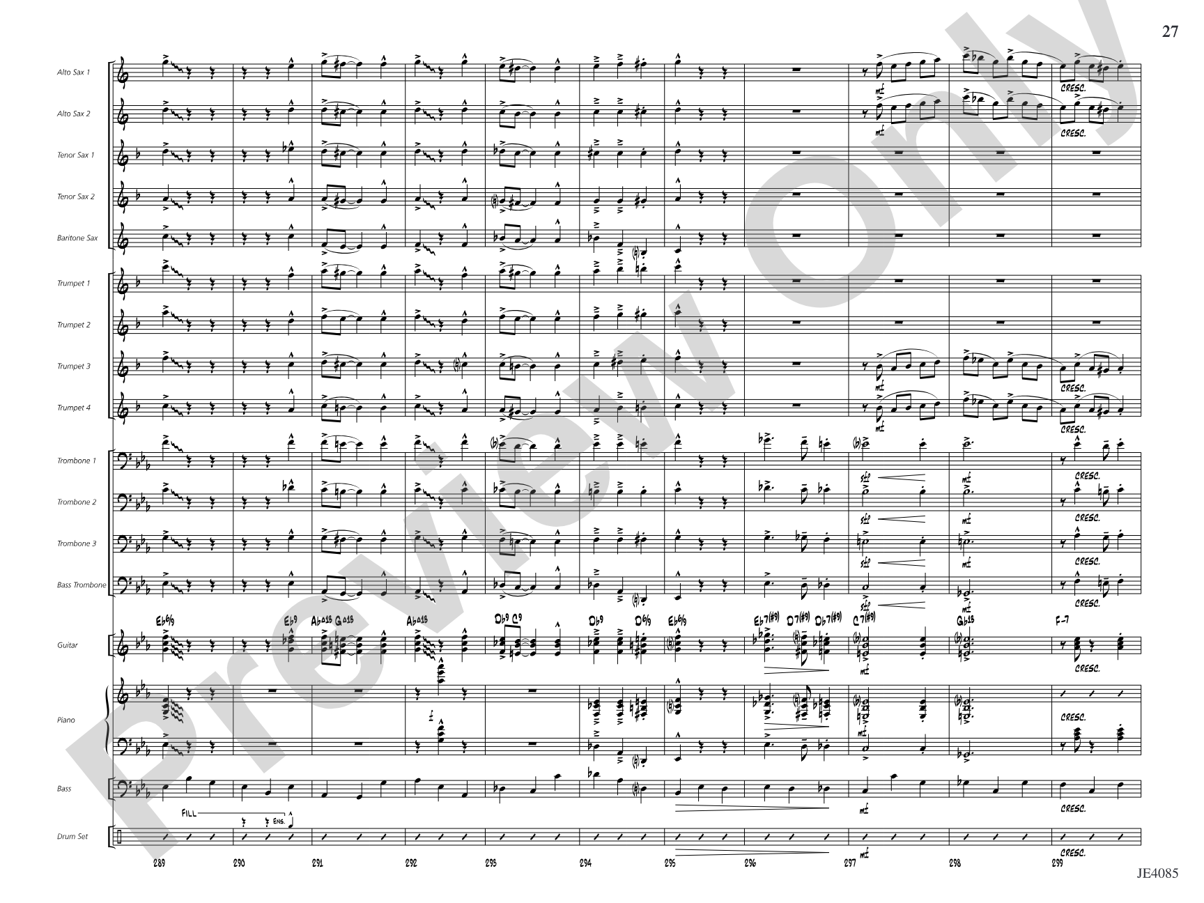 Travelin' Home: Jazz Ensemble Conductor Score & Parts