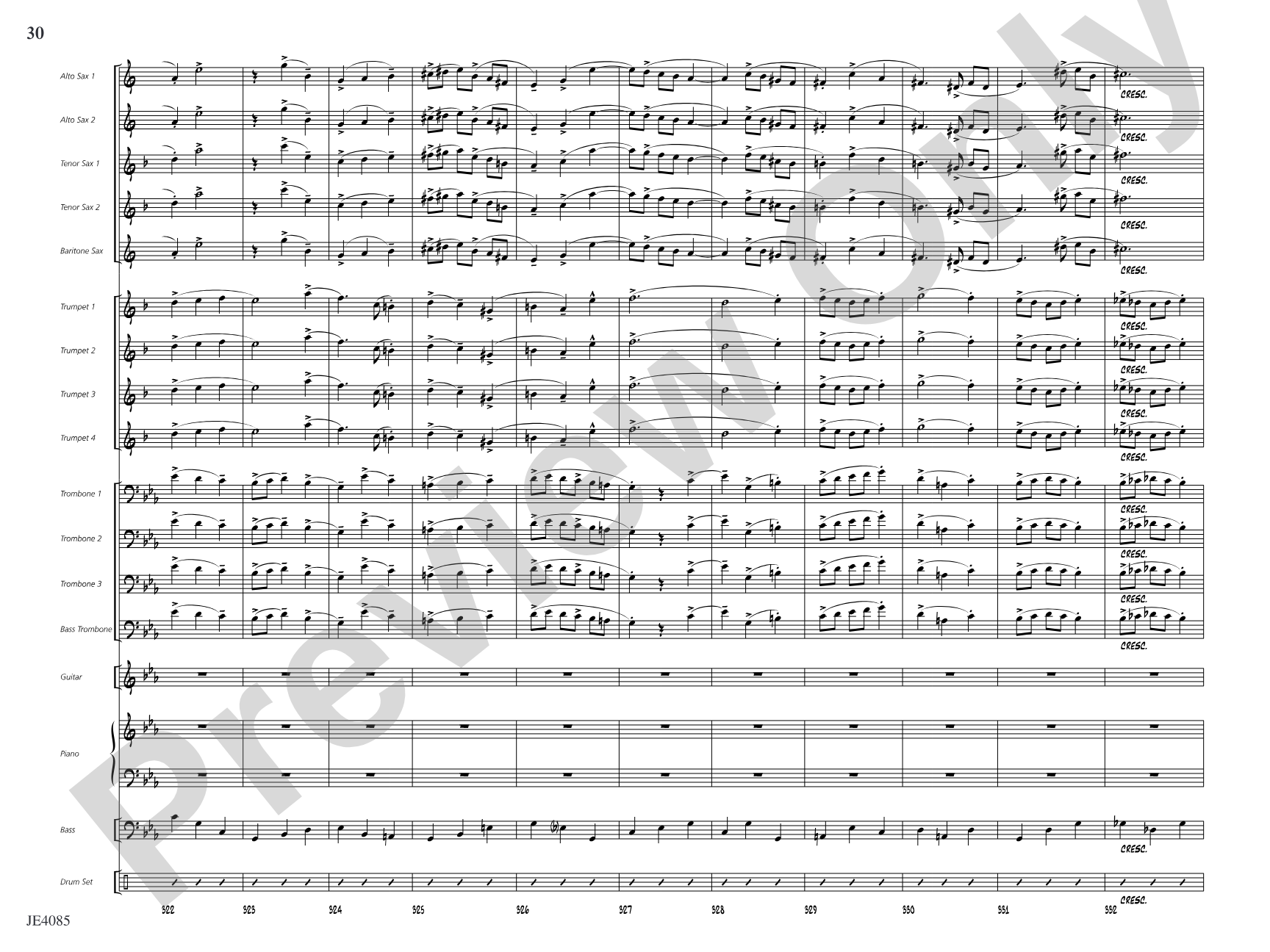 Travelin' Home: Jazz Ensemble Conductor Score & Parts