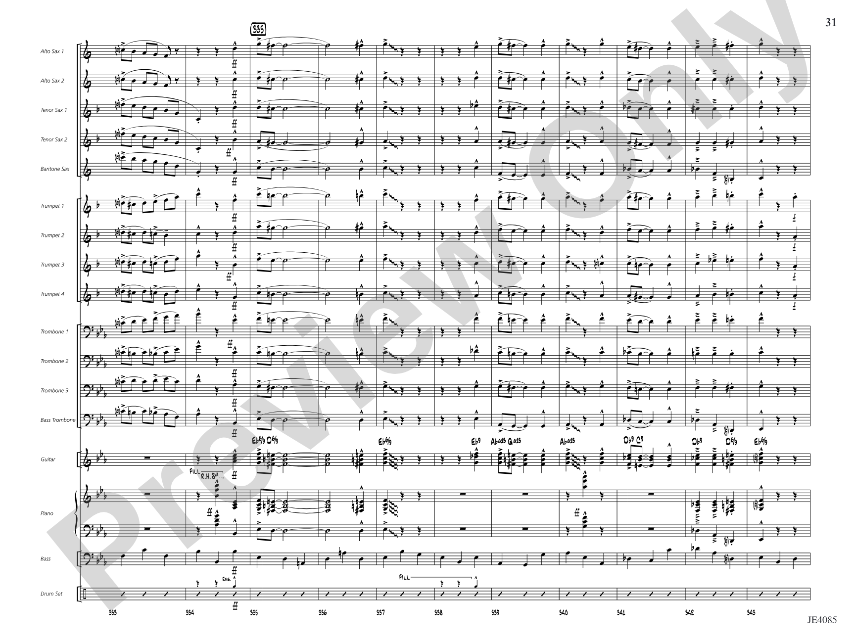 Travelin' Home: Jazz Ensemble Conductor Score & Parts