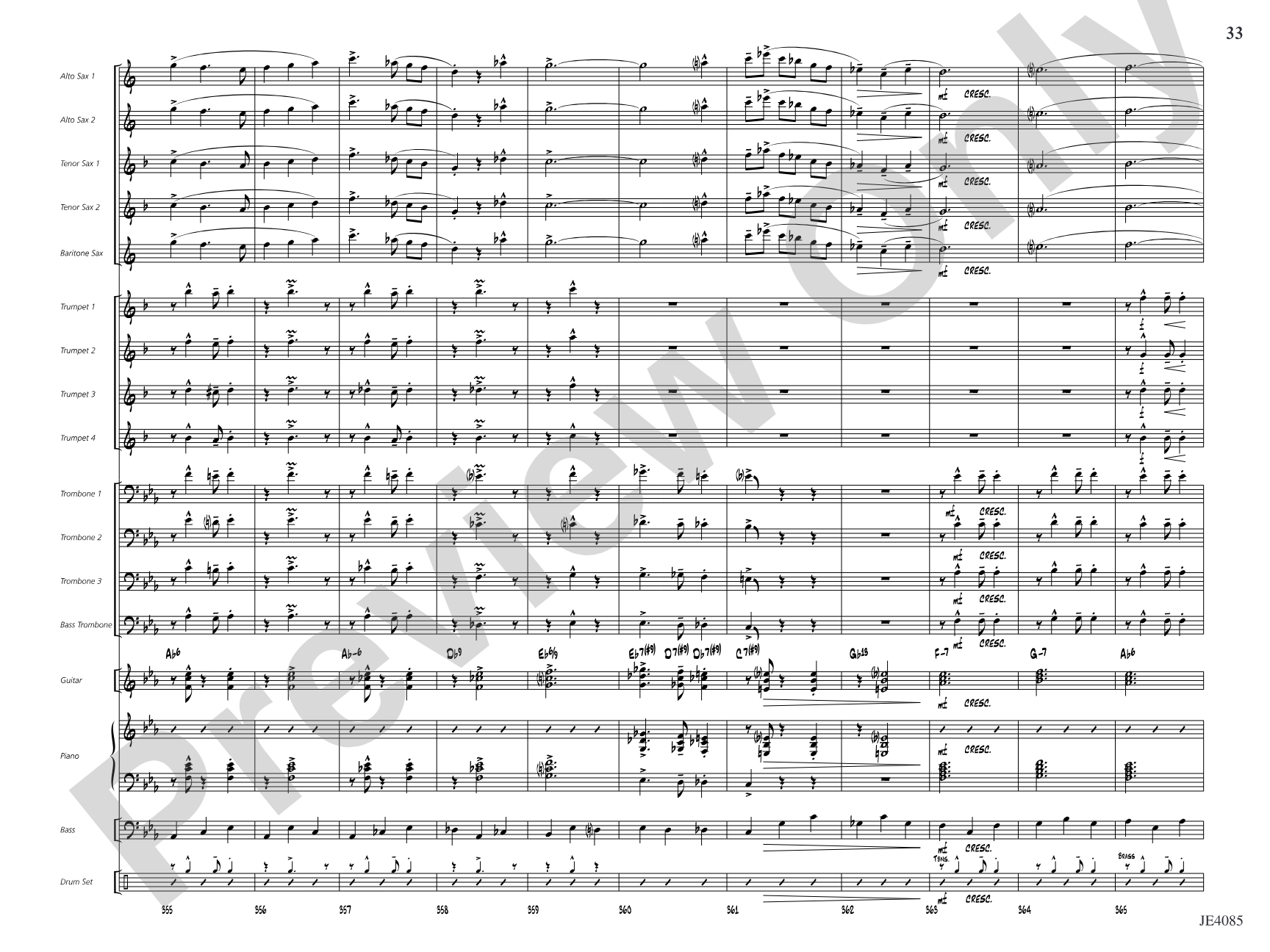 Travelin' Home: Jazz Ensemble Conductor Score & Parts