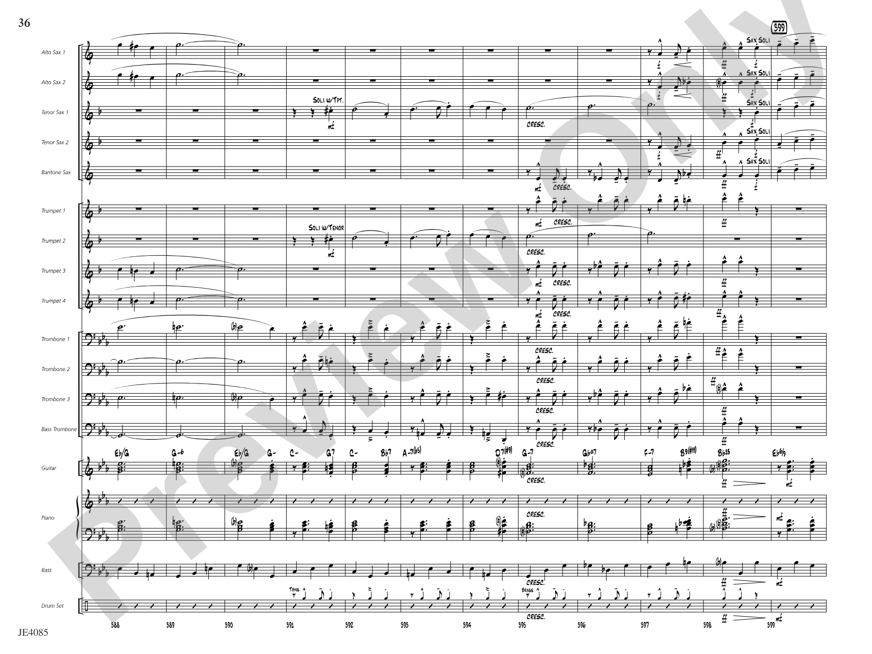 Travelin' Home: Jazz Ensemble Conductor Score & Parts