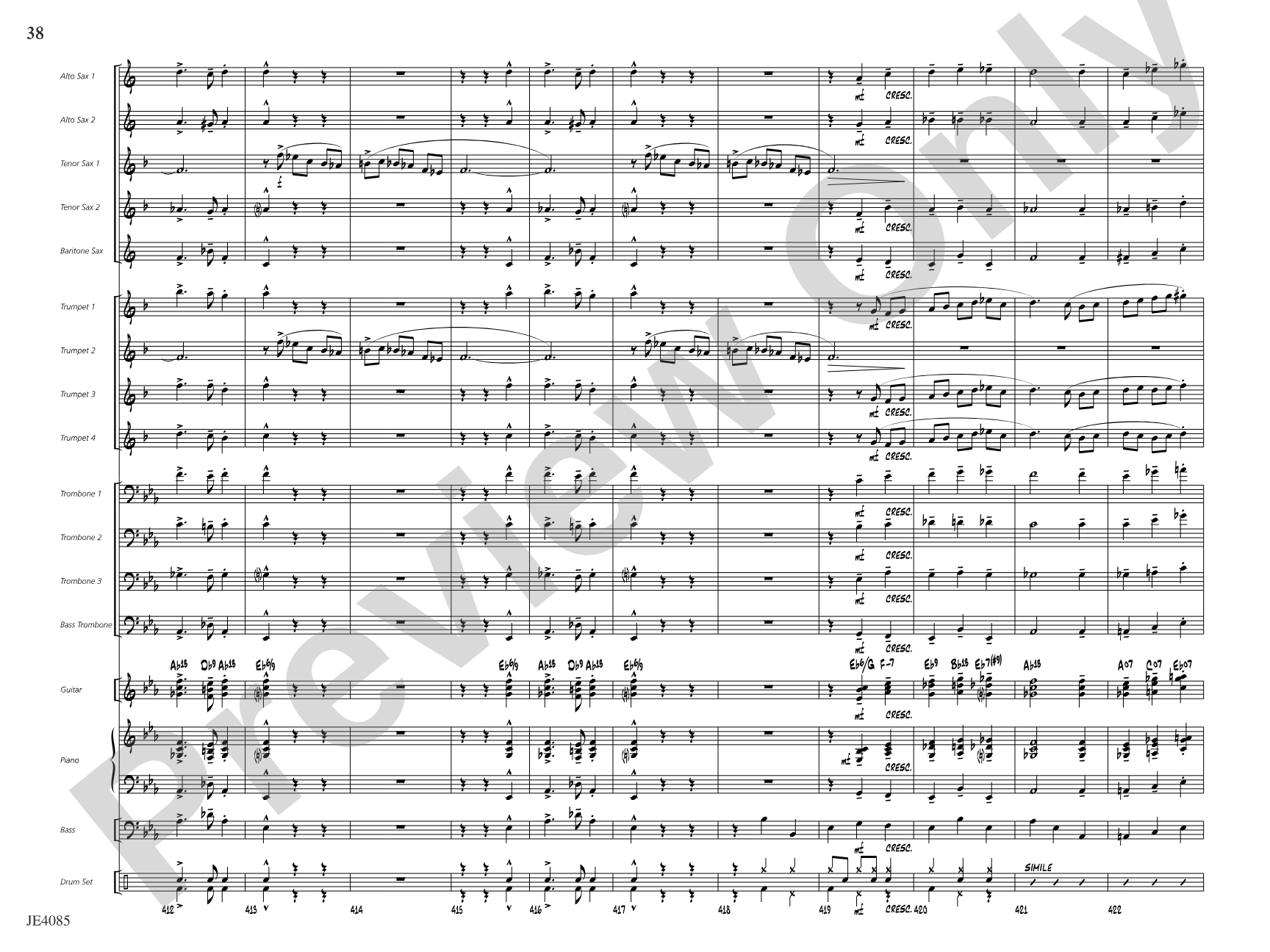 Travelin' Home: Jazz Ensemble Conductor Score & Parts