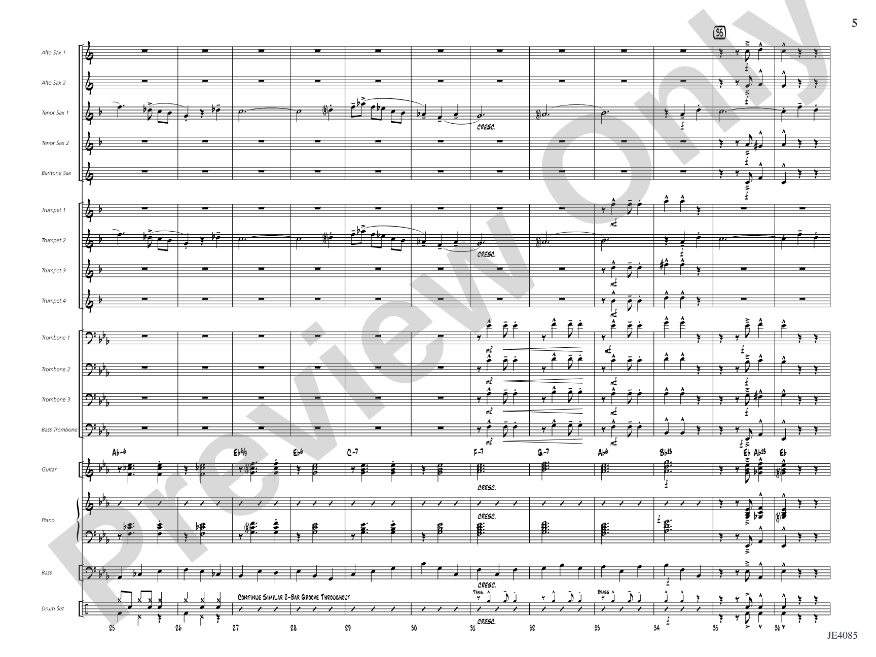 Travelin' Home: Jazz Ensemble Conductor Score & Parts
