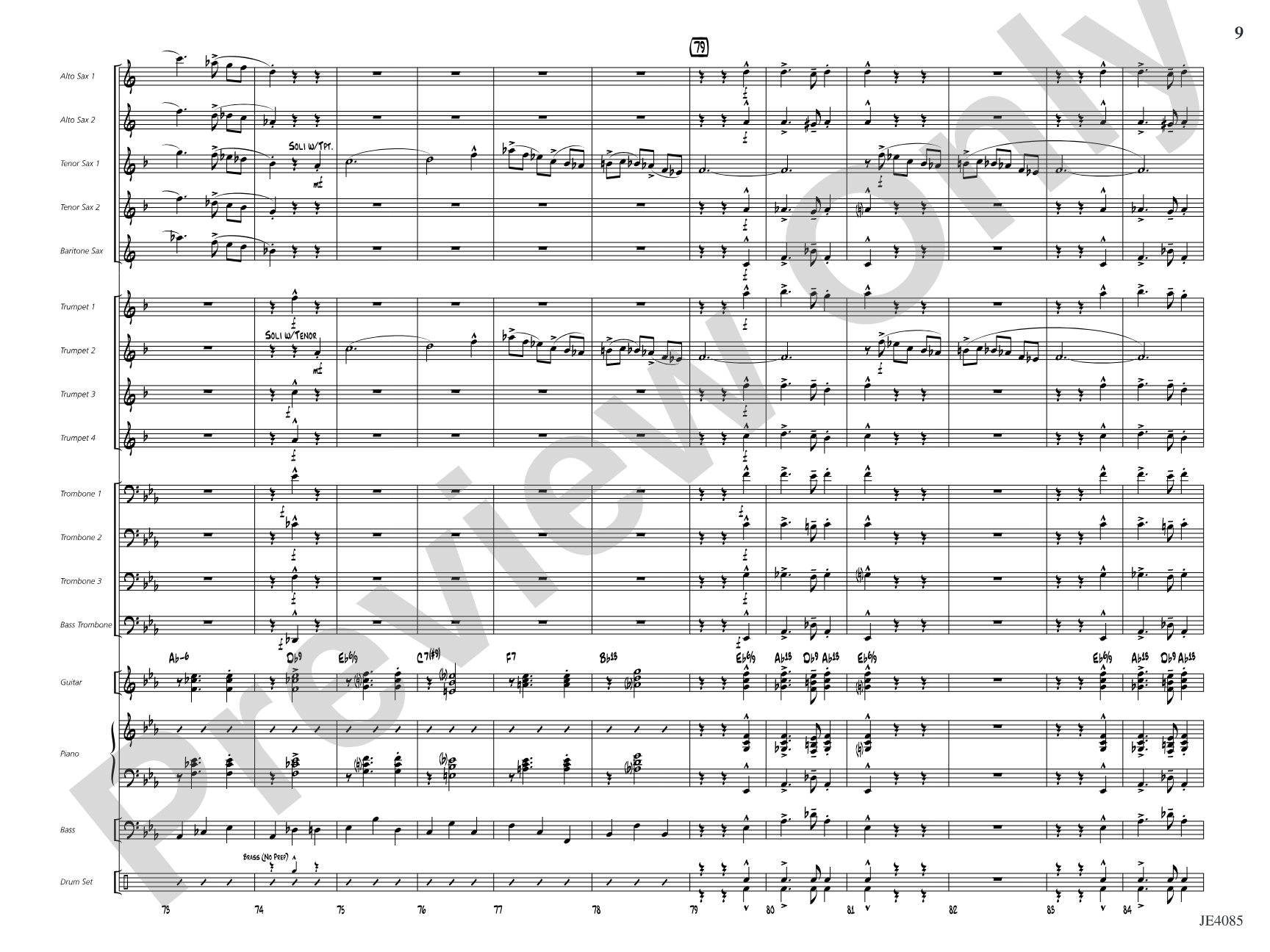 Travelin' Home: Jazz Ensemble Conductor Score & Parts