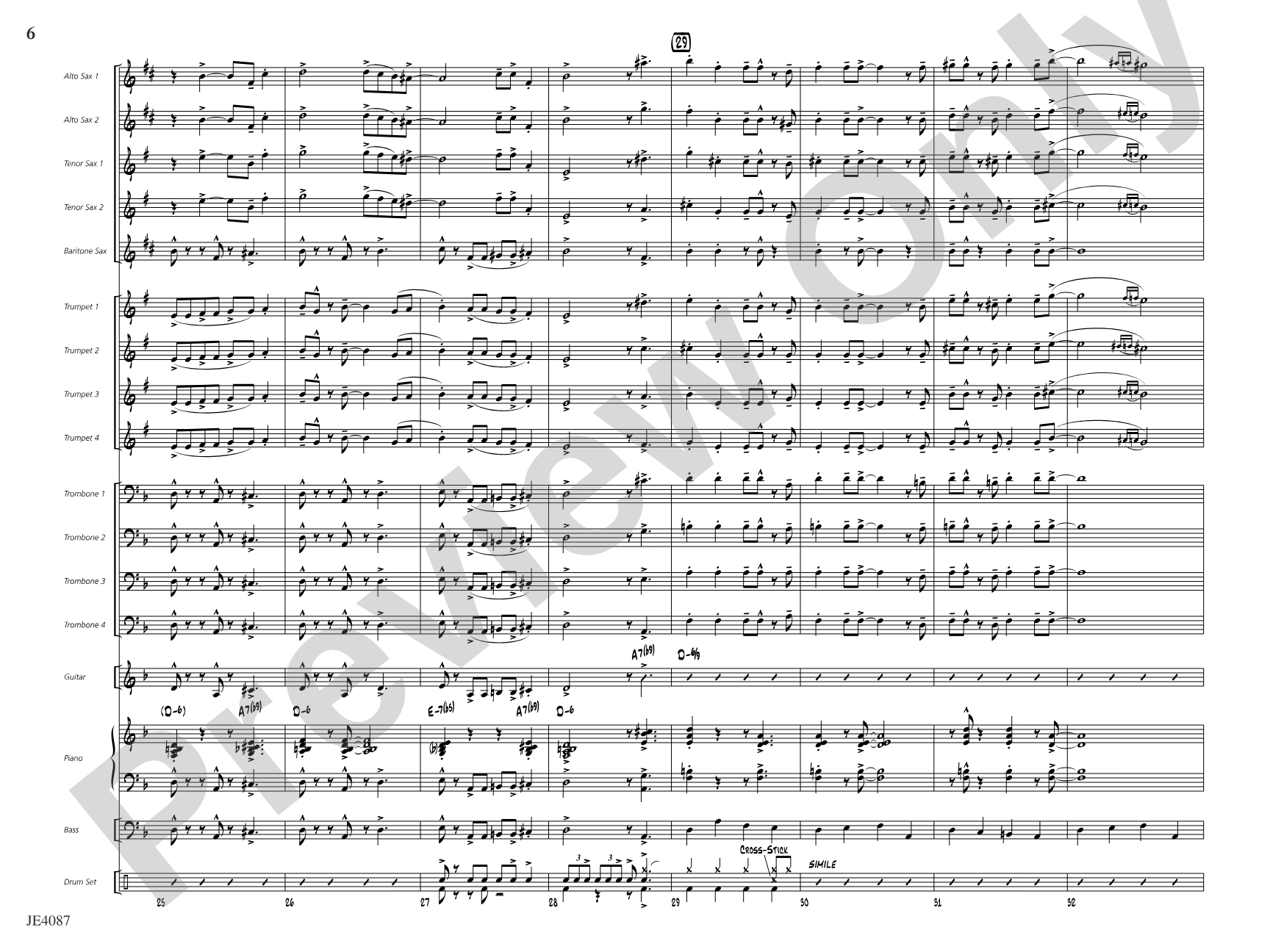 Jericho: Jazz Ensemble Conductor Score & Parts