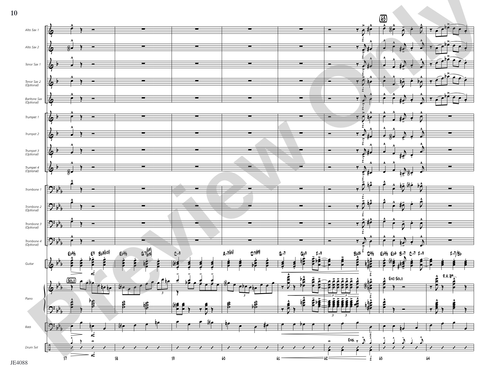 Walkin' with Jackie: Jazz Ensemble Conductor Score & Parts