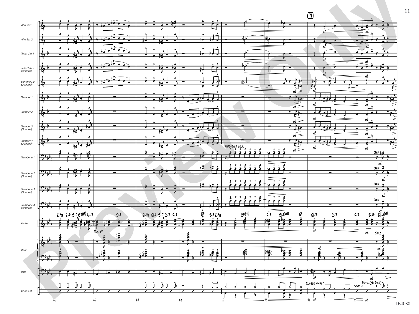 Walkin' with Jackie: Jazz Ensemble Conductor Score & Parts