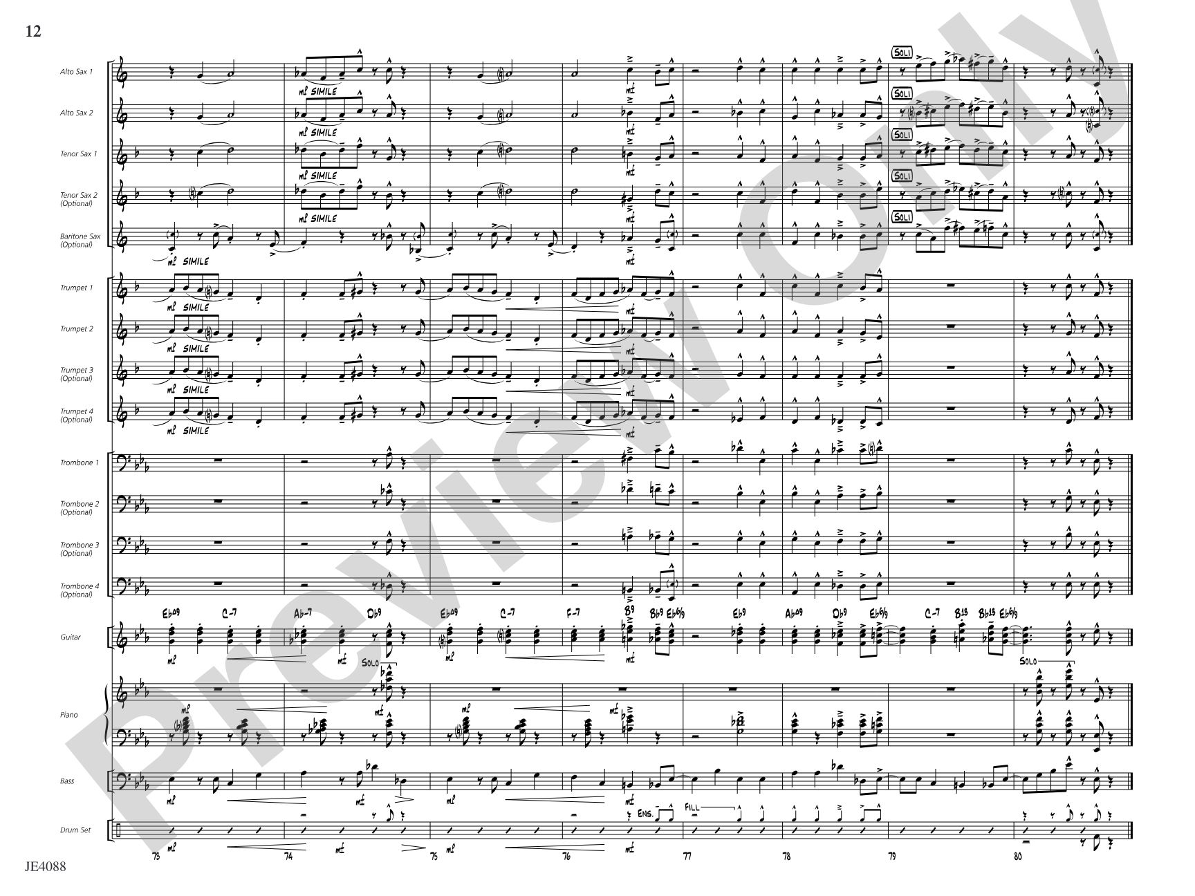 Walkin' with Jackie: Jazz Ensemble Conductor Score & Parts