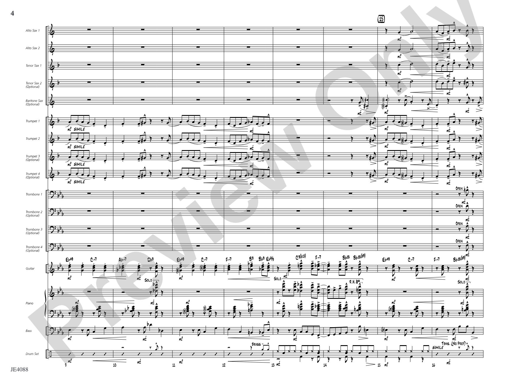 Walkin' with Jackie: Jazz Ensemble Conductor Score & Parts
