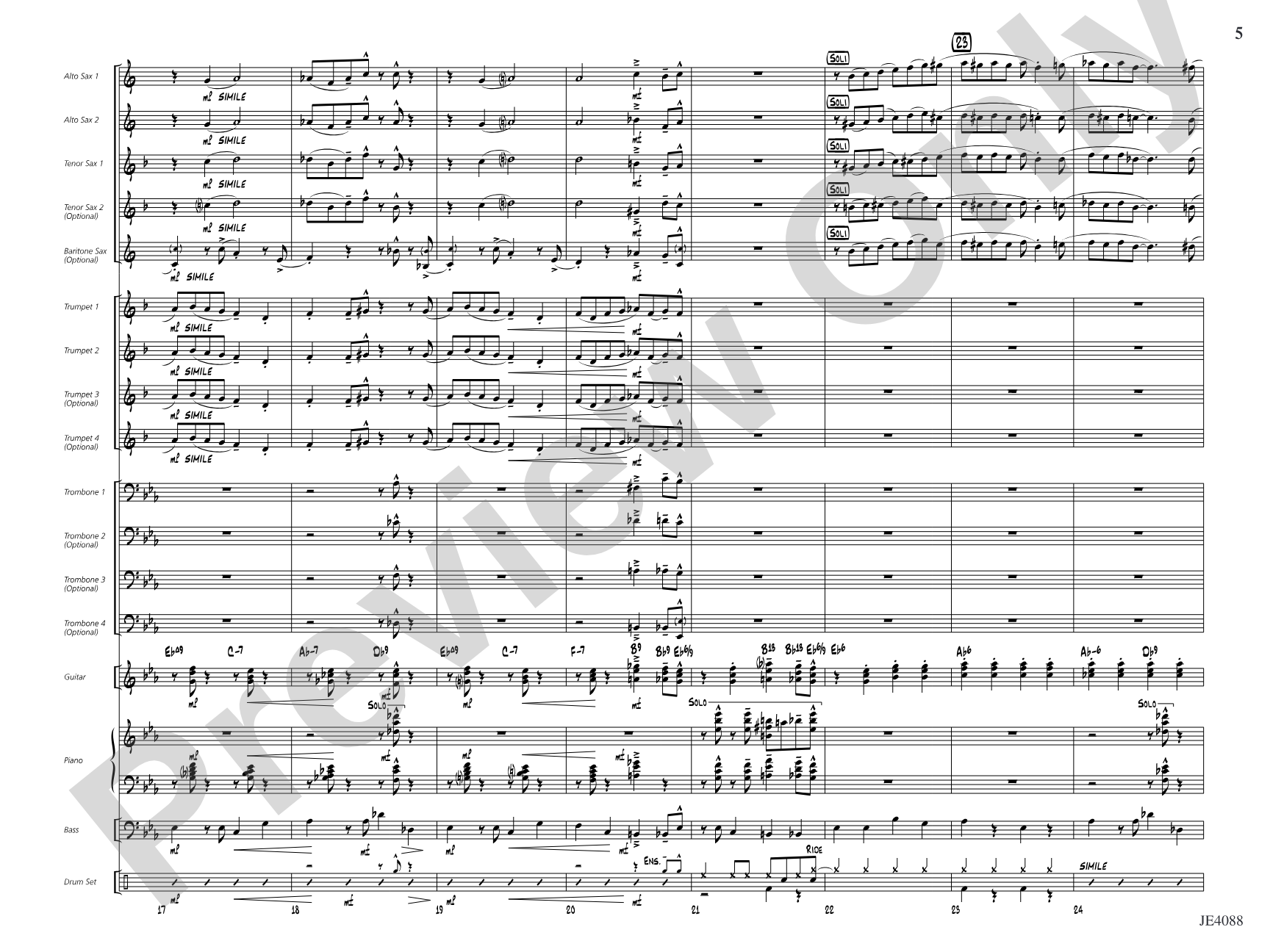 Walkin' with Jackie: Jazz Ensemble Conductor Score & Parts