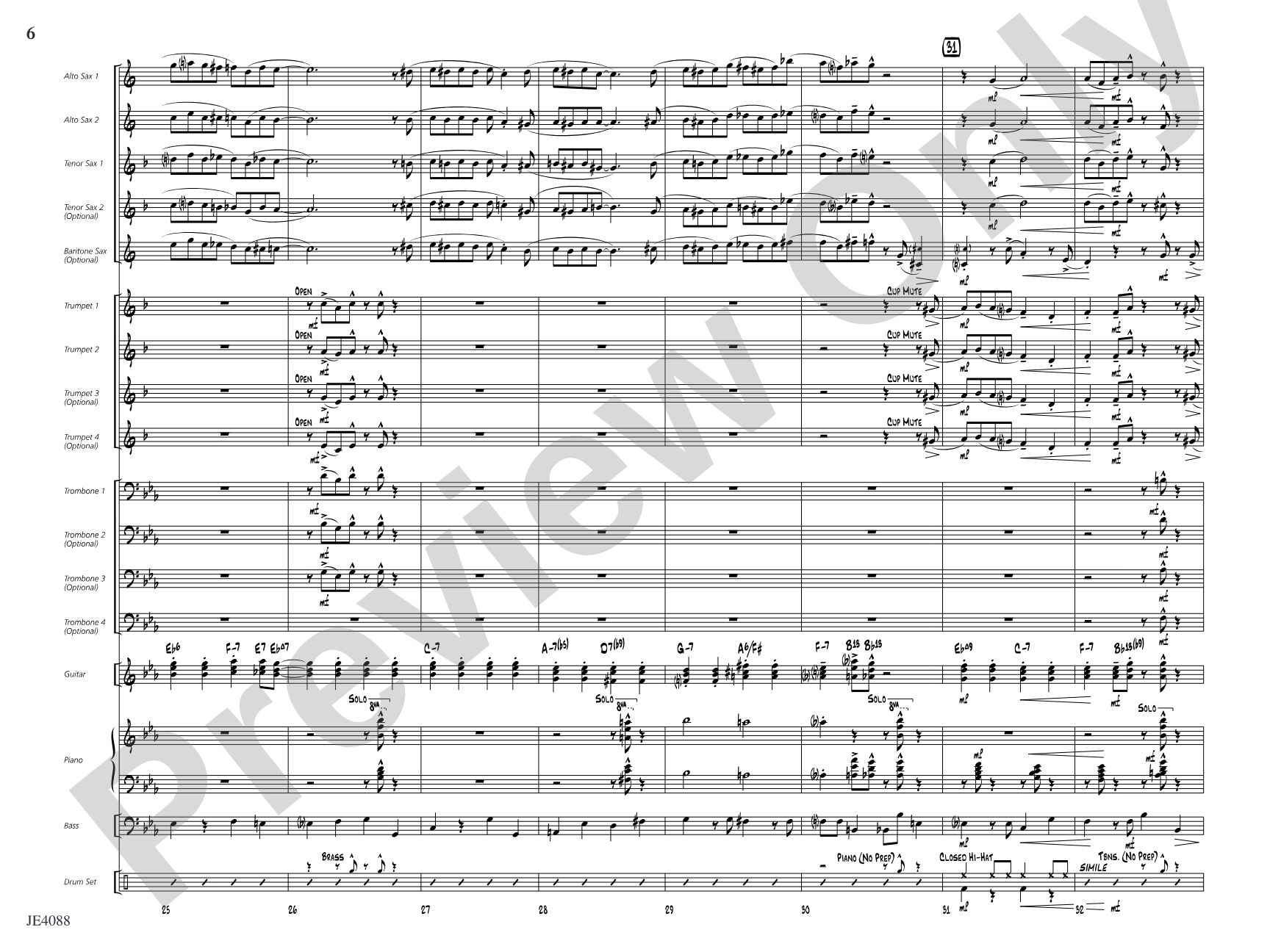 Walkin' with Jackie: Jazz Ensemble Conductor Score & Parts